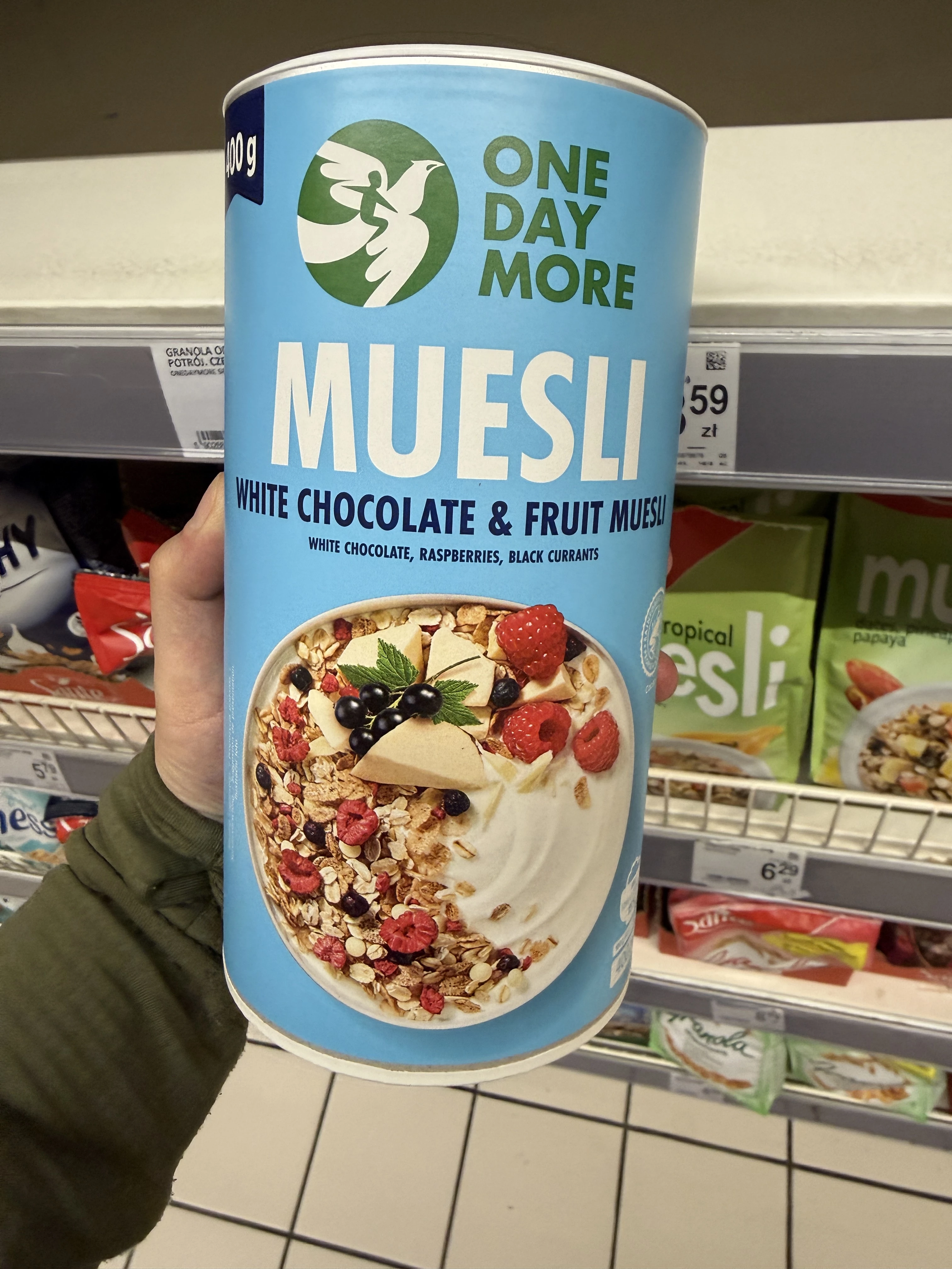 One Day More Musli Owocowe z Białą Czekoladą | 400g