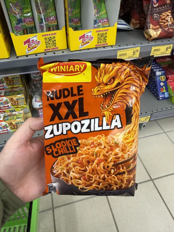 Winiary Nudle XXL Zupozilla Słodkie Chilli | 185g