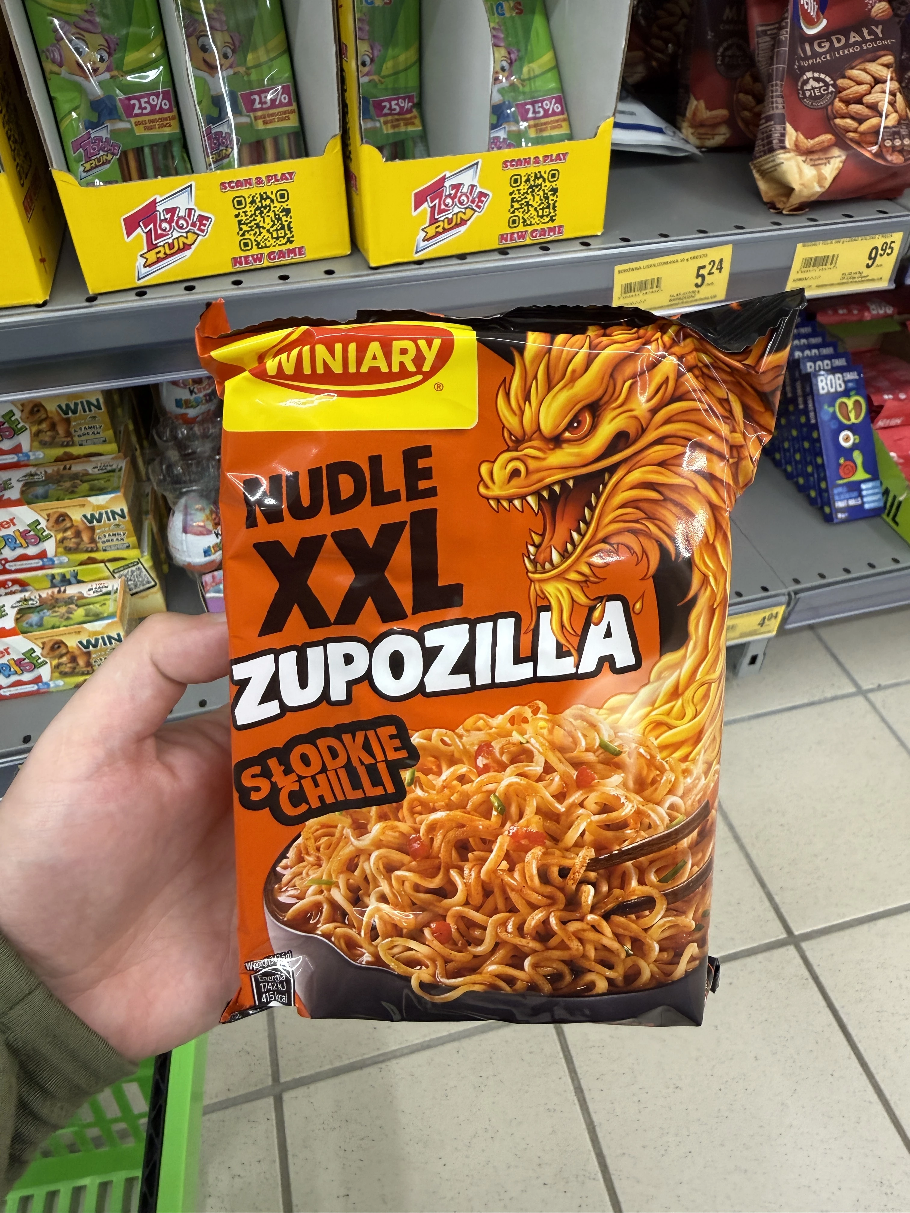 Winiary Nudle XXL Zupozilla Słodkie Chilli | 185g