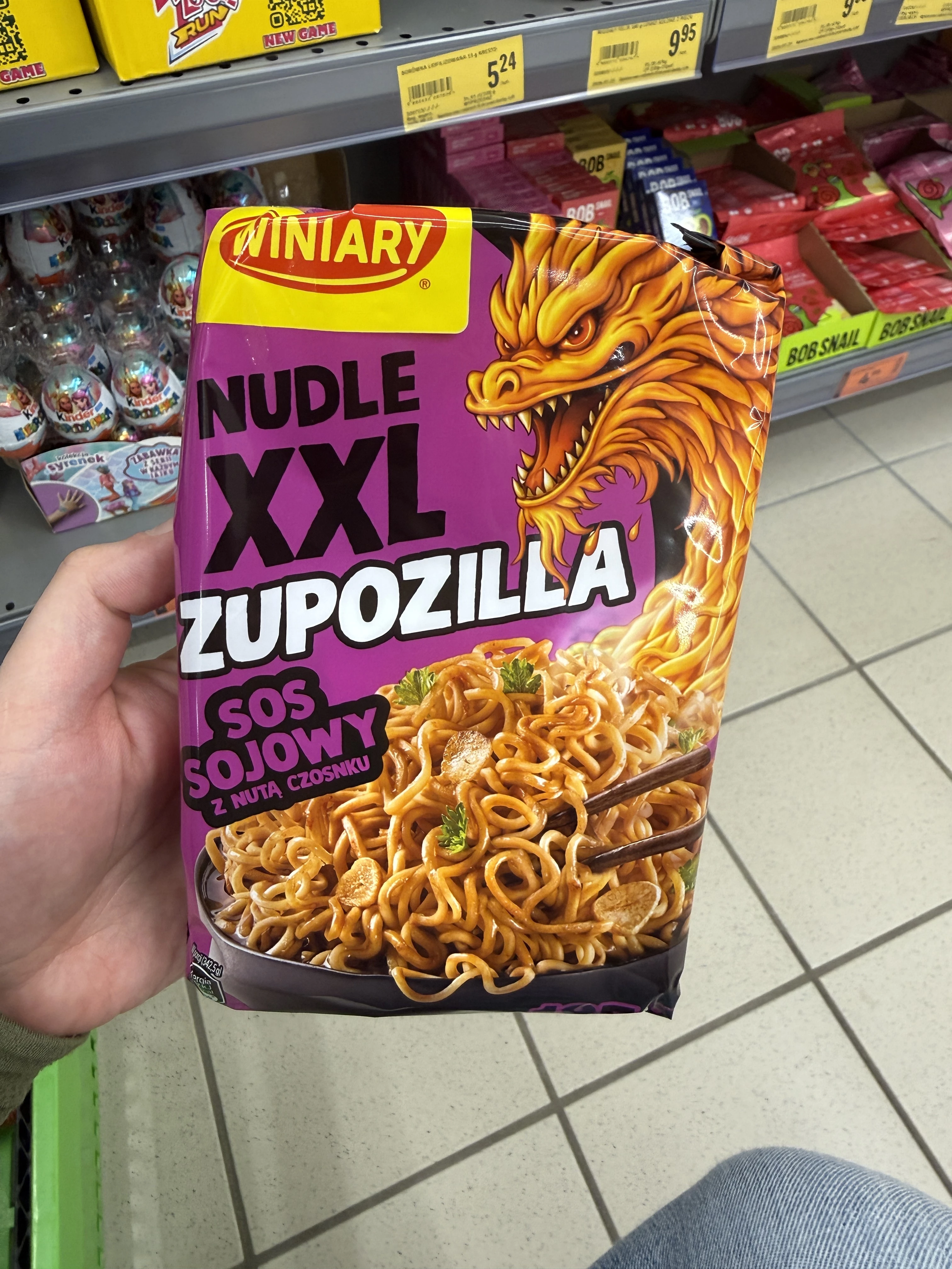 Winiary Nudle XXL Zupozilla Sos sojowy z nutą czosnku | 185g