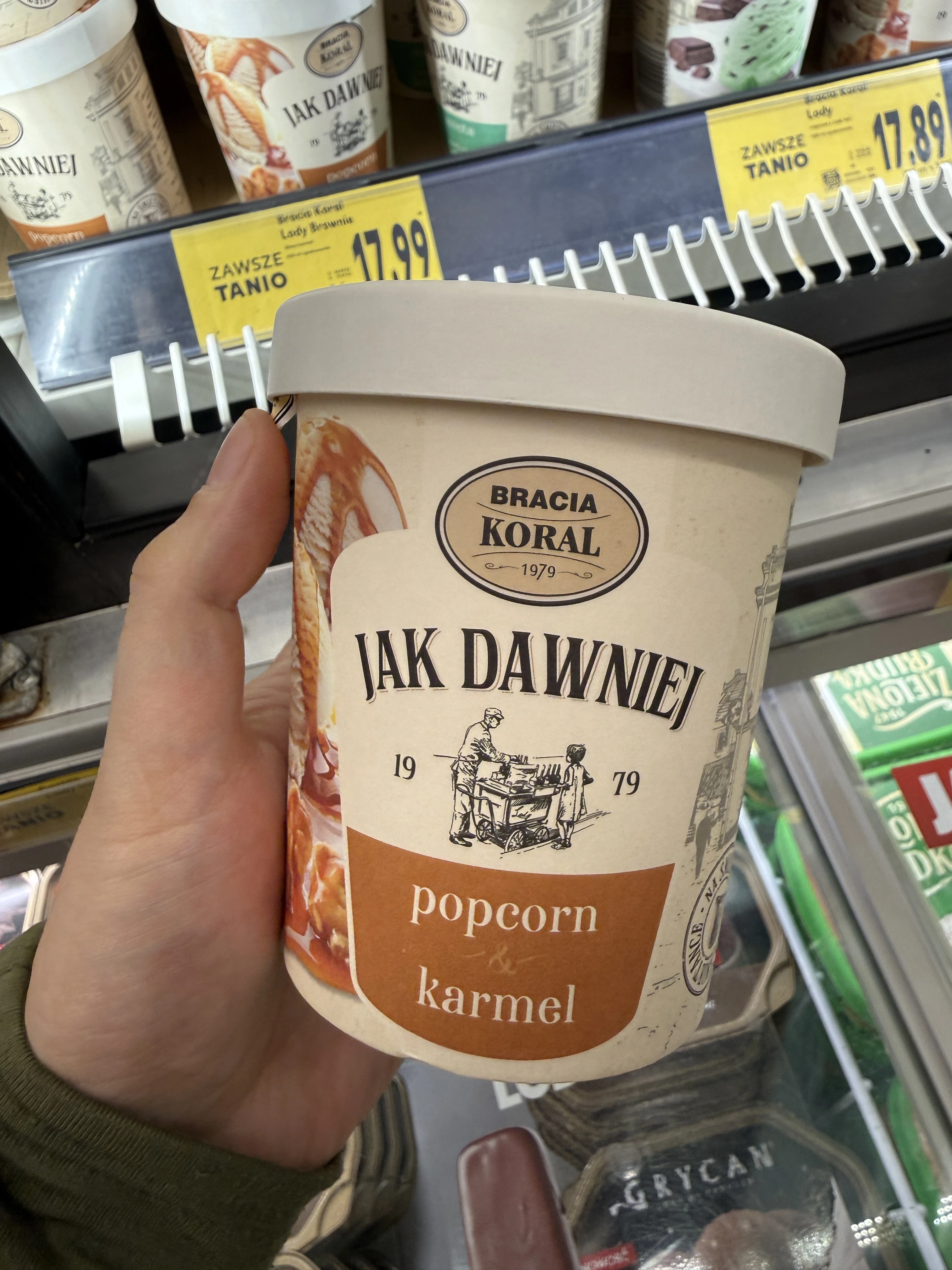 Bracia Koral Jak Dawniej Lody popcorn & karmel | 260g / 450ml