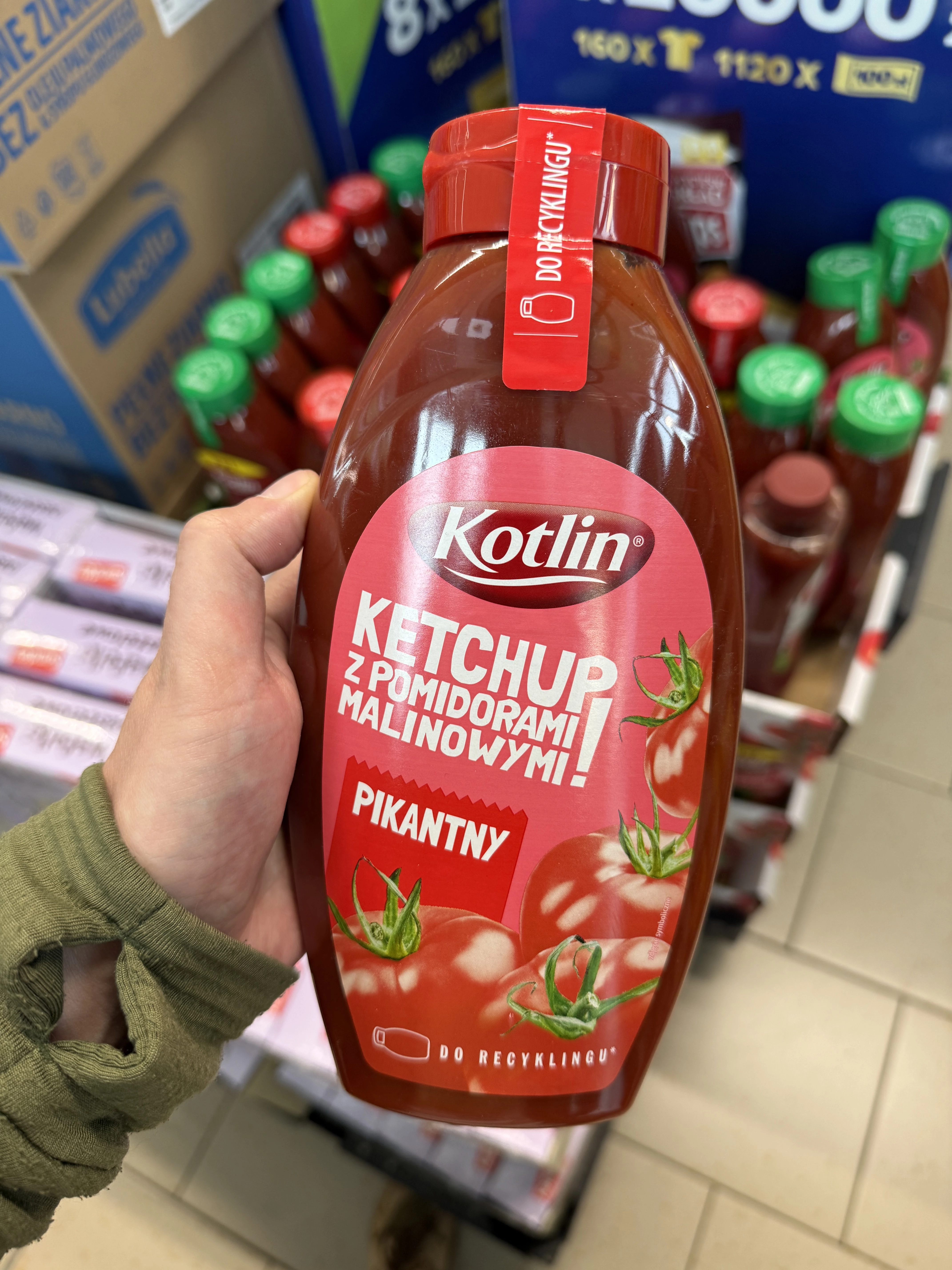 Kotlin Ketchup pikantny z pomidorami malinowymi | 950g
