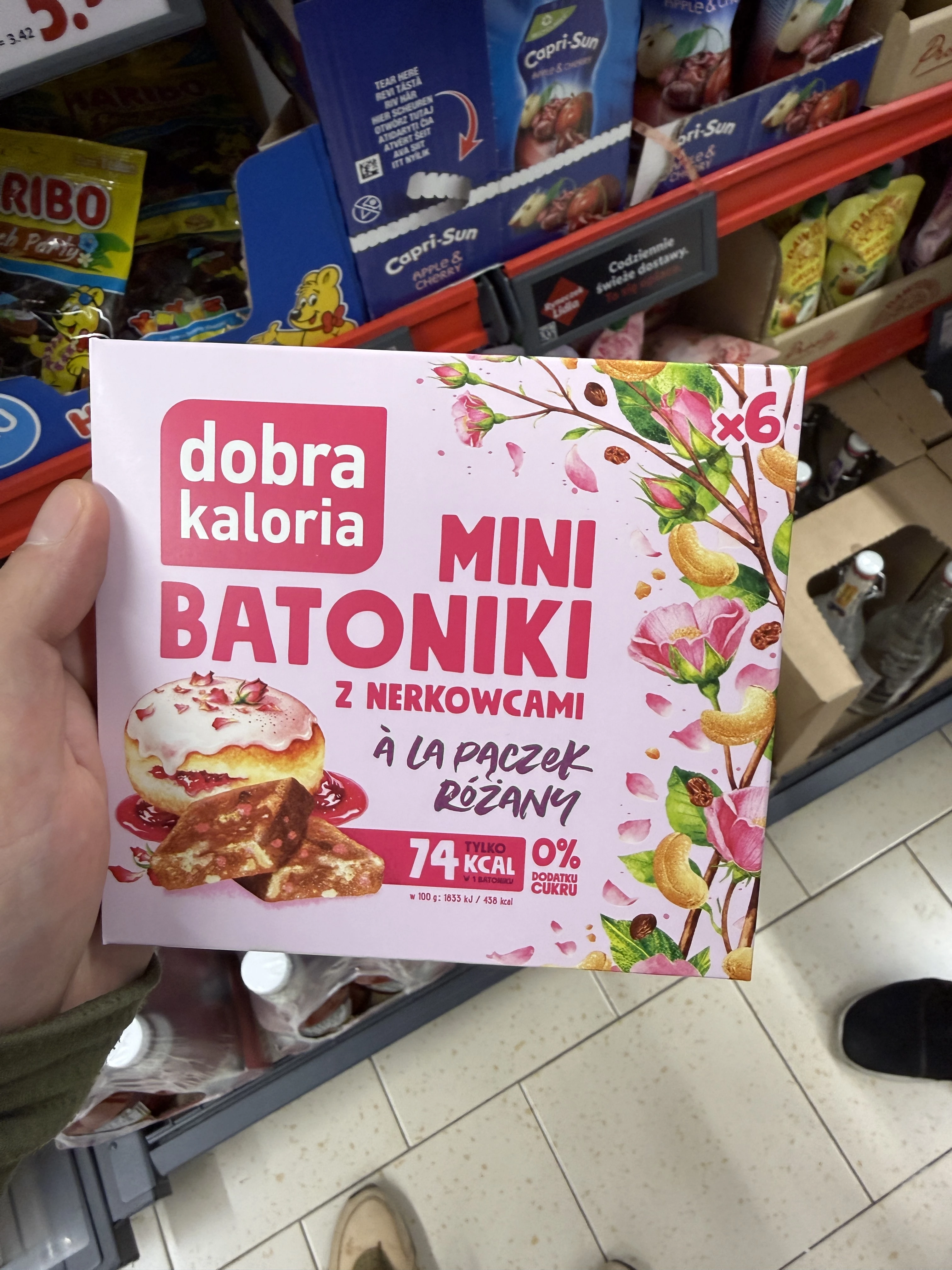 Dobra Kaloria Mini batoniki z nerkowcami à la pączek różany | 102g