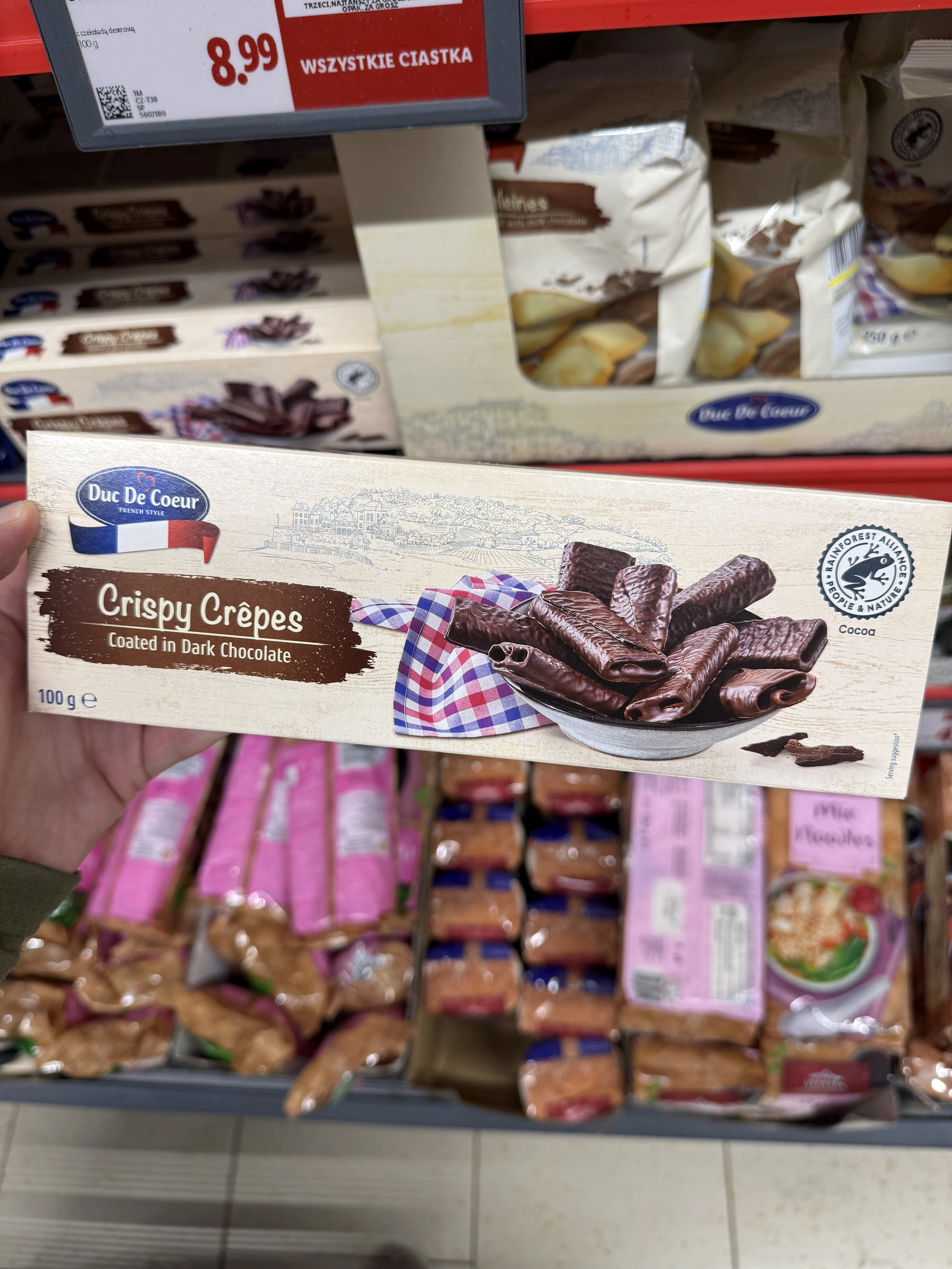 Duc De Coeur Crispy Crêpes Coated in Dark Chocolate | 100g