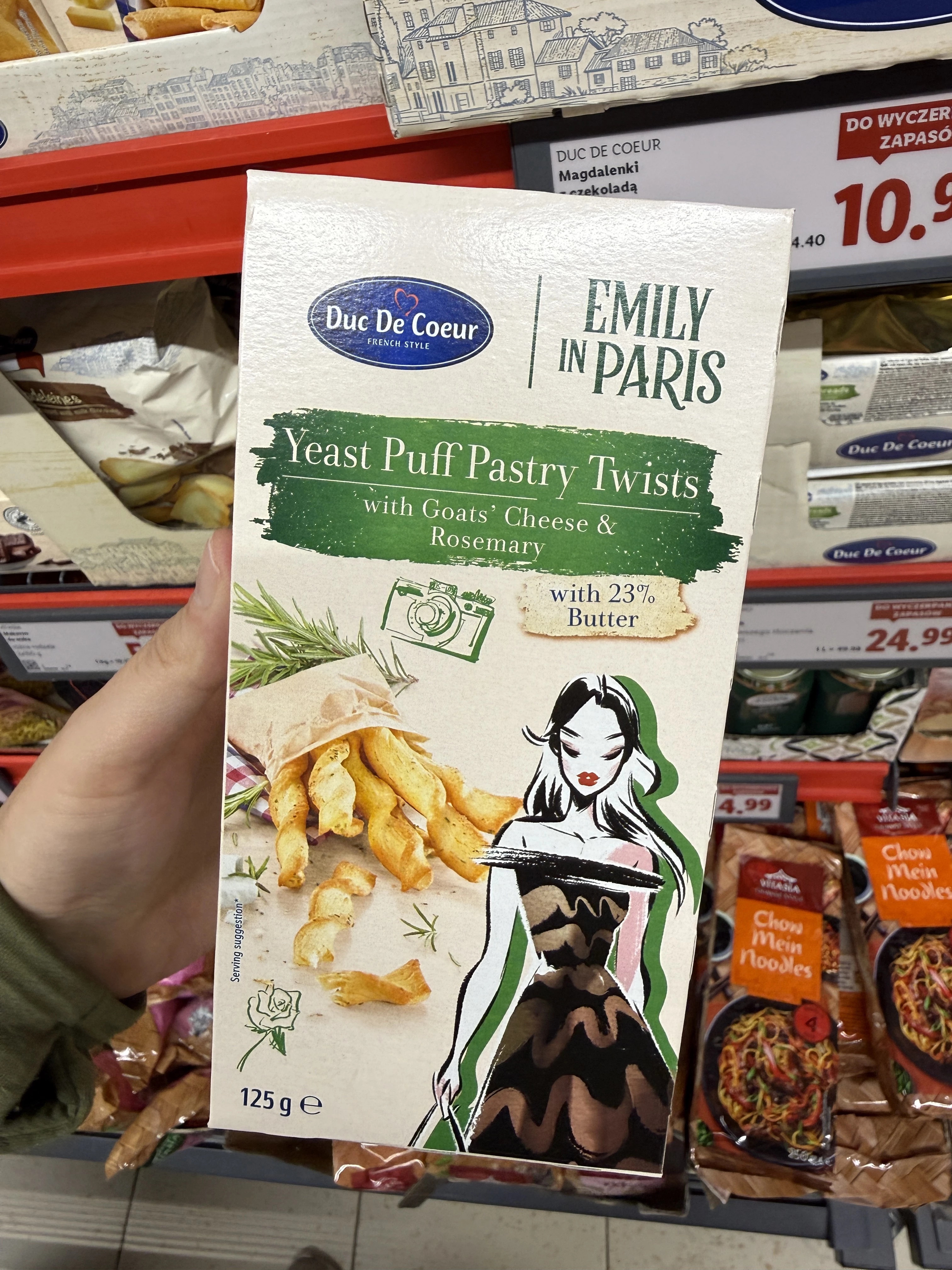 Duc De Coeur Yeast Puff Pastry Twists with Goats’ Cheese & Rosemary | 125g