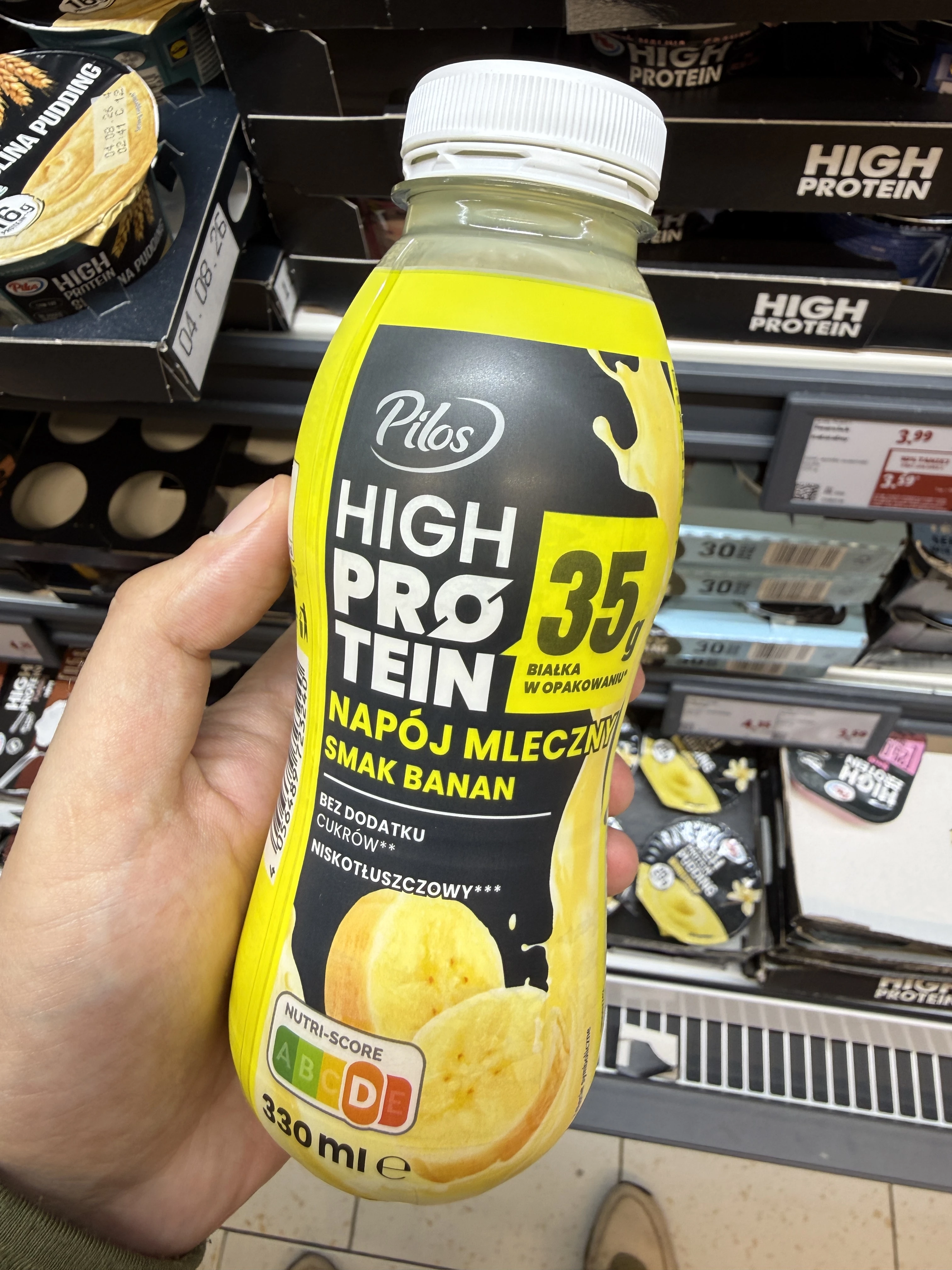 Pilos High Protein Napój mleczny smak banan | 330ml