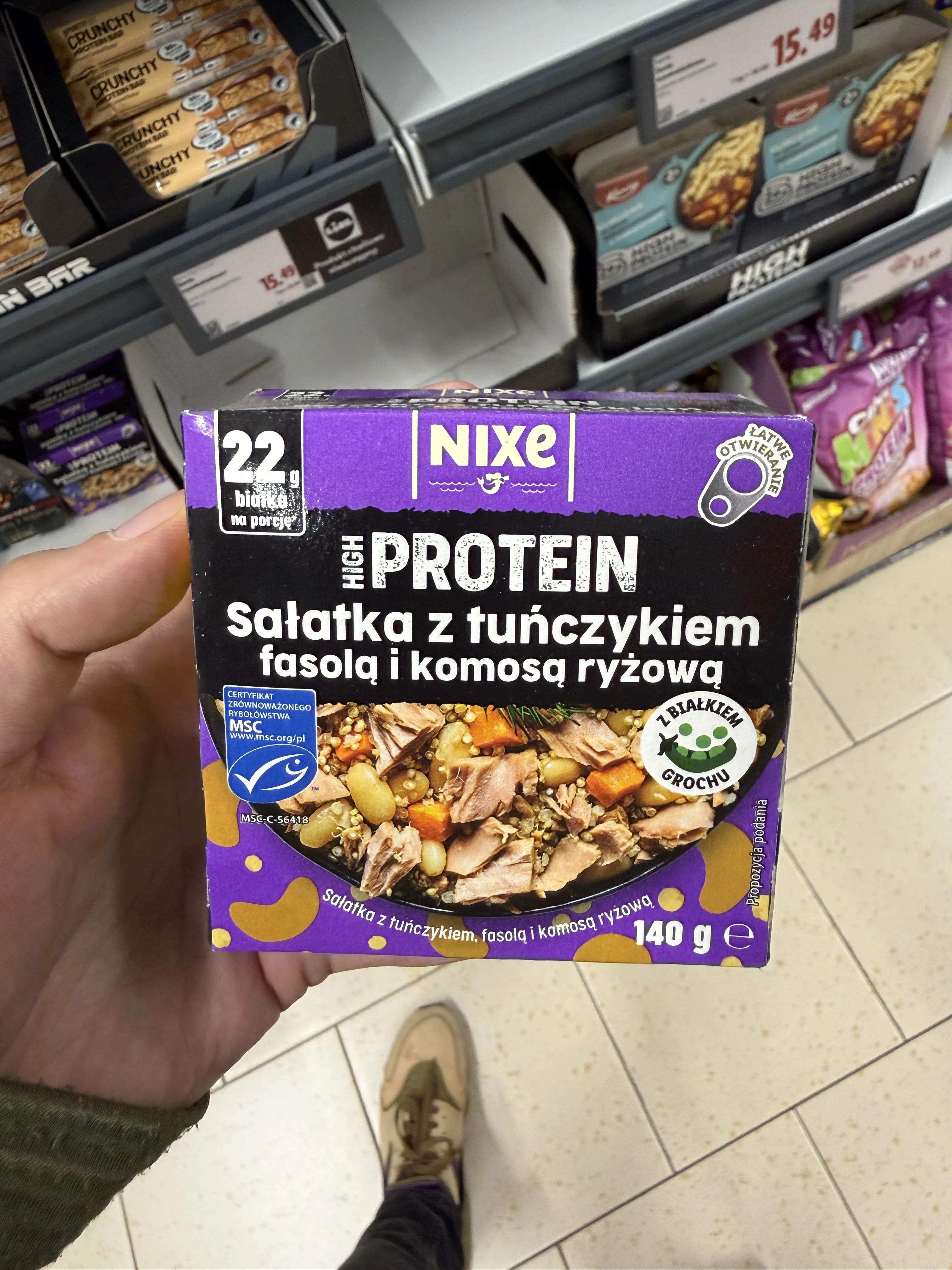 Nixe High Protein Sałatka z tuńczykiem, fasolą i komosą ryżową | 140g