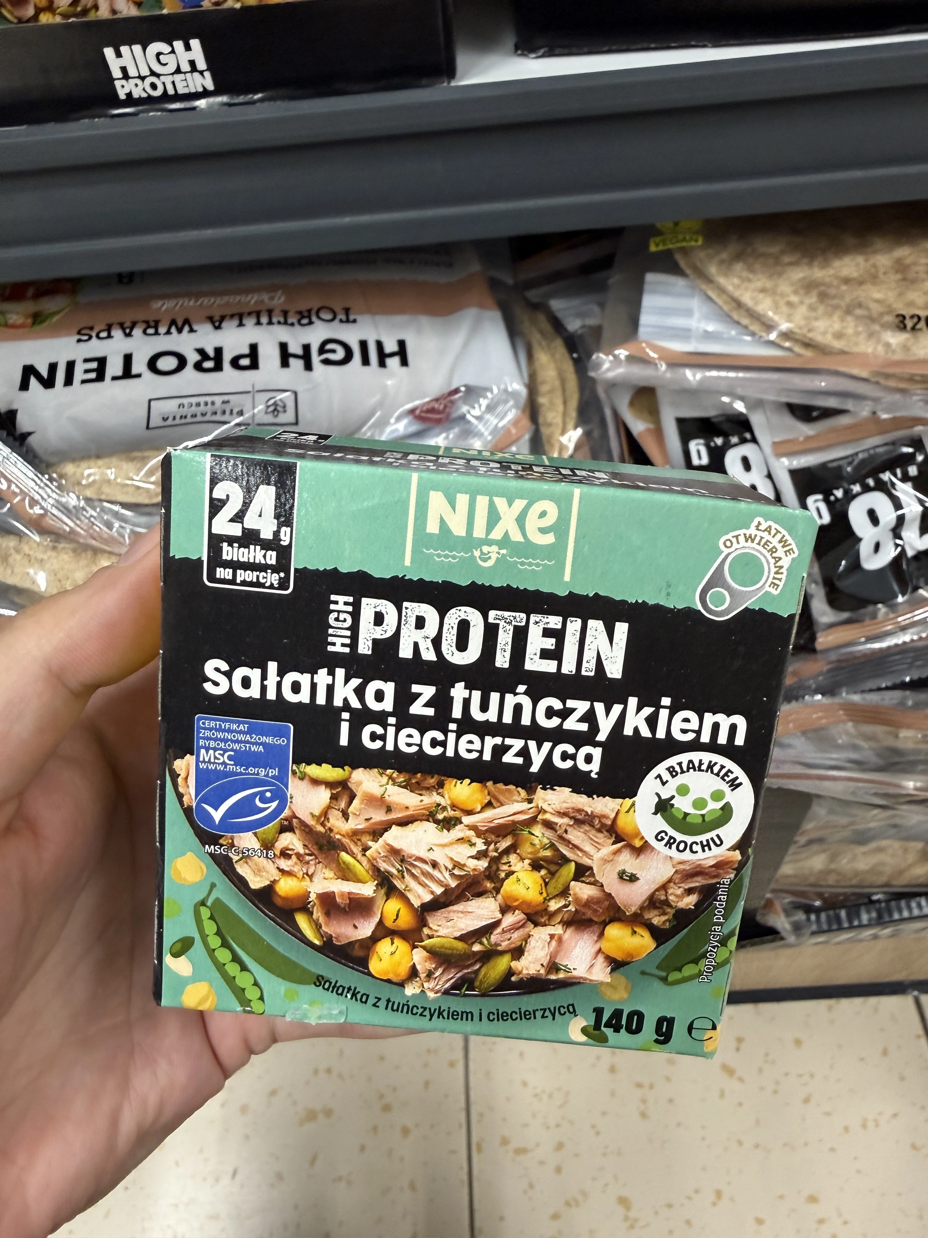Nixe High Protein Sałatka z tuńczykiem i ciecierzycą | 140g