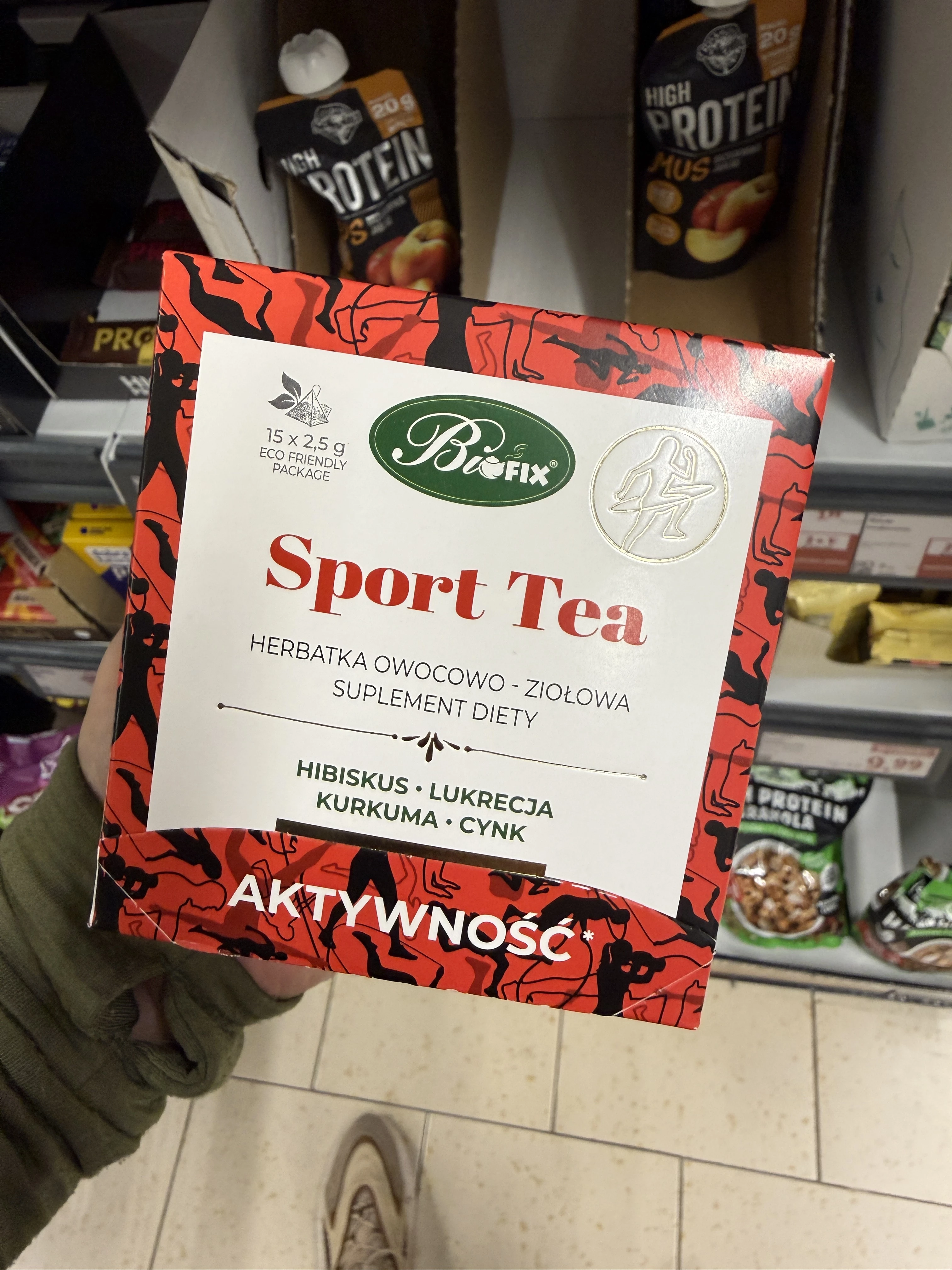 BiFix Sport Tea – Herbatka Owocowo-Ziołowa Ekspresowa, Suplement Diety | 37,5g