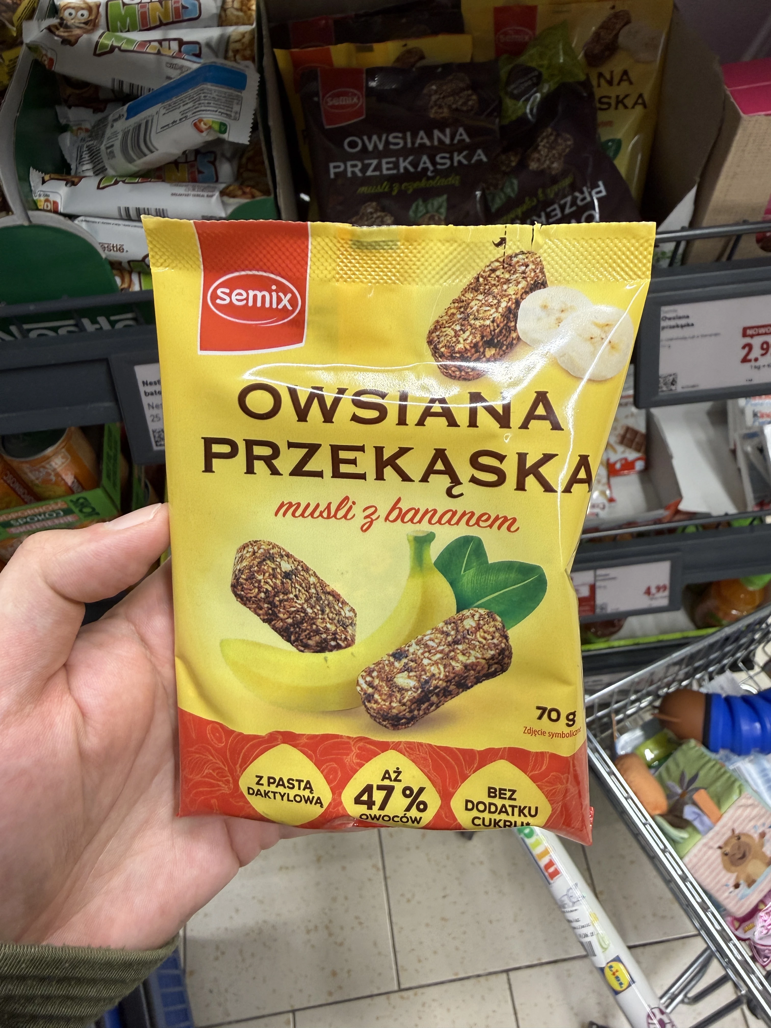 Semix Owsiana Przekąska musli z bananem | 70g