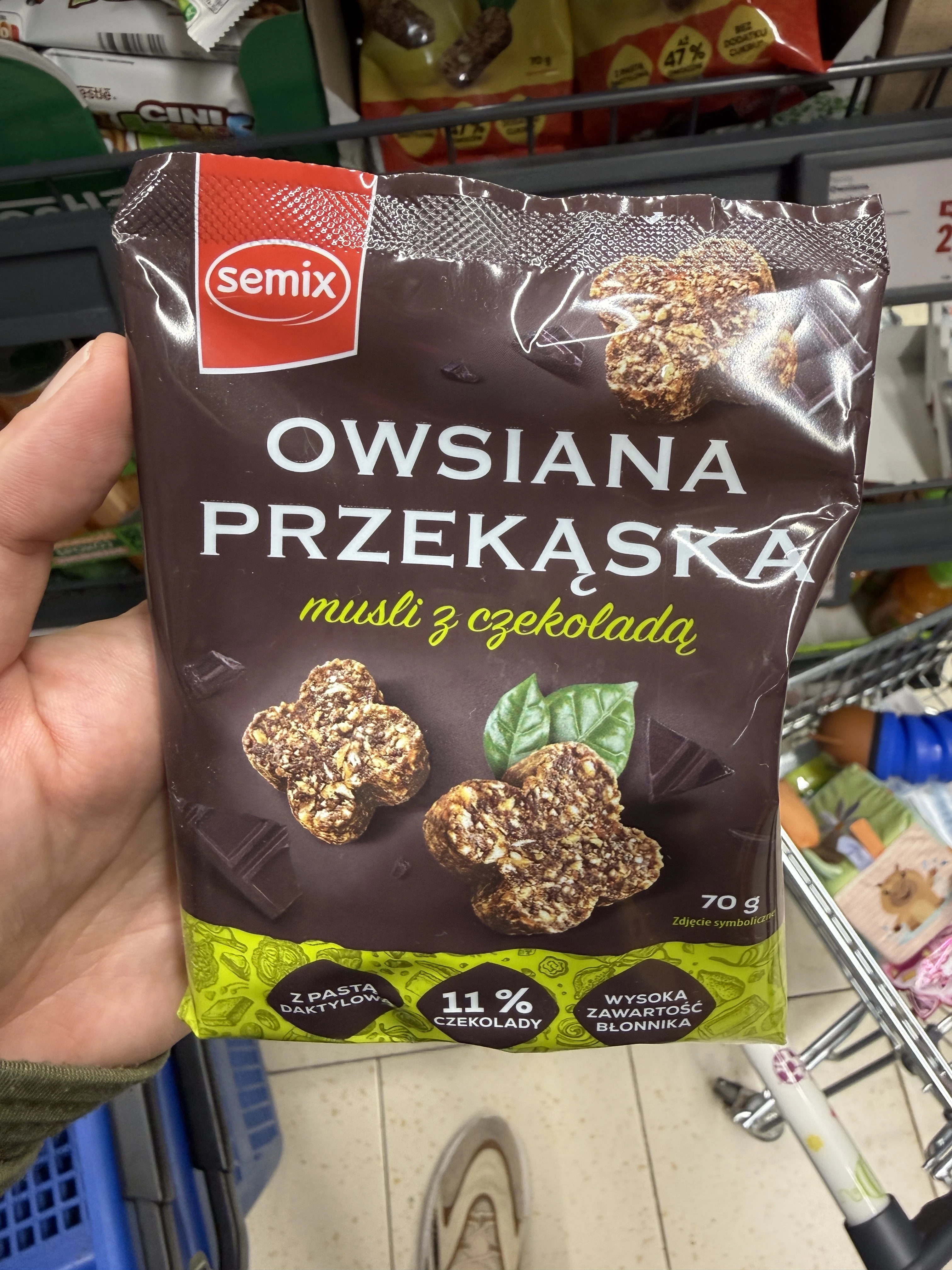 Semix Owsiana Przekąska musli z czekoladą | 70g