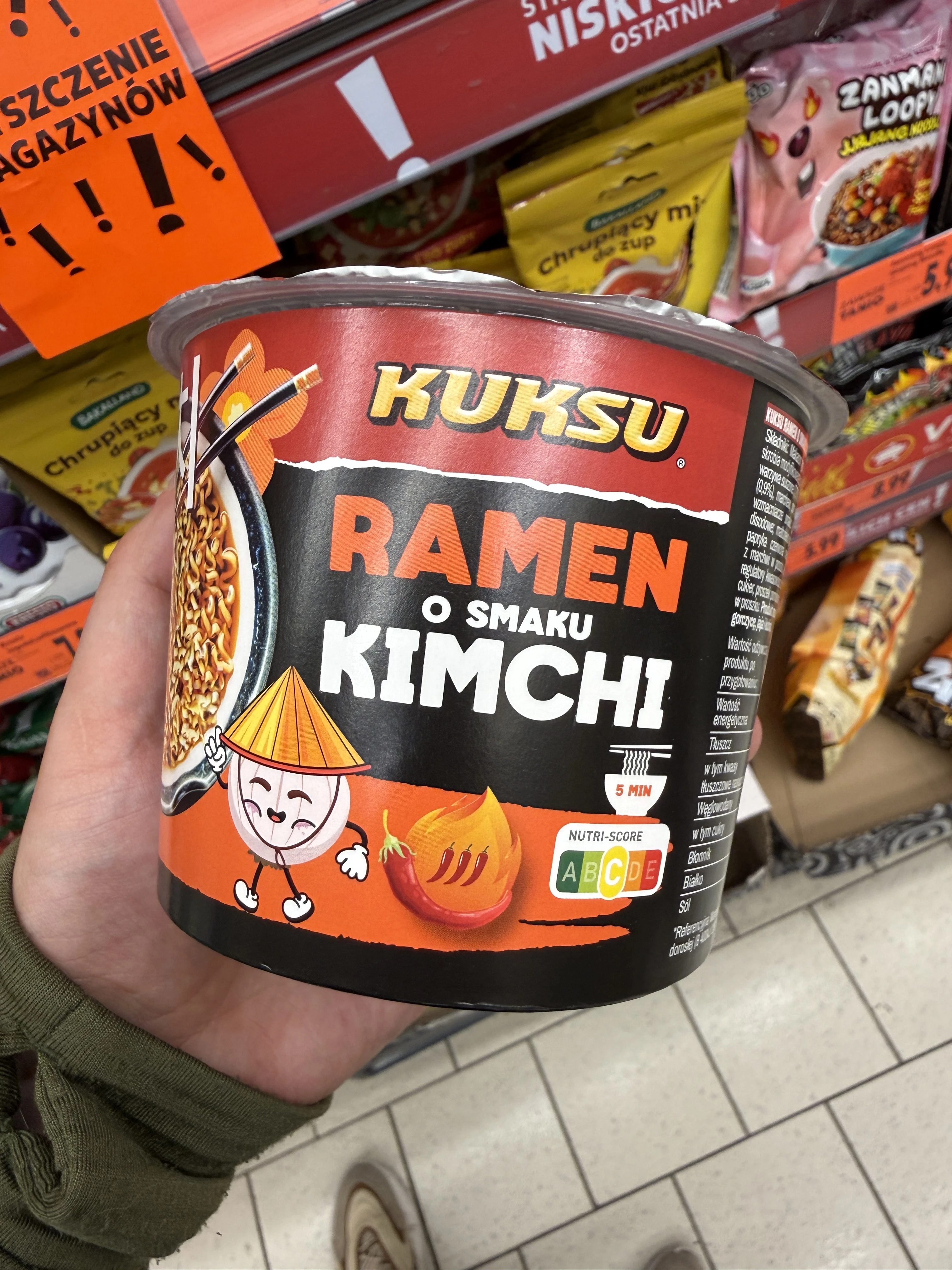 Kuksu Ramen o smaku Kimchi | 64g