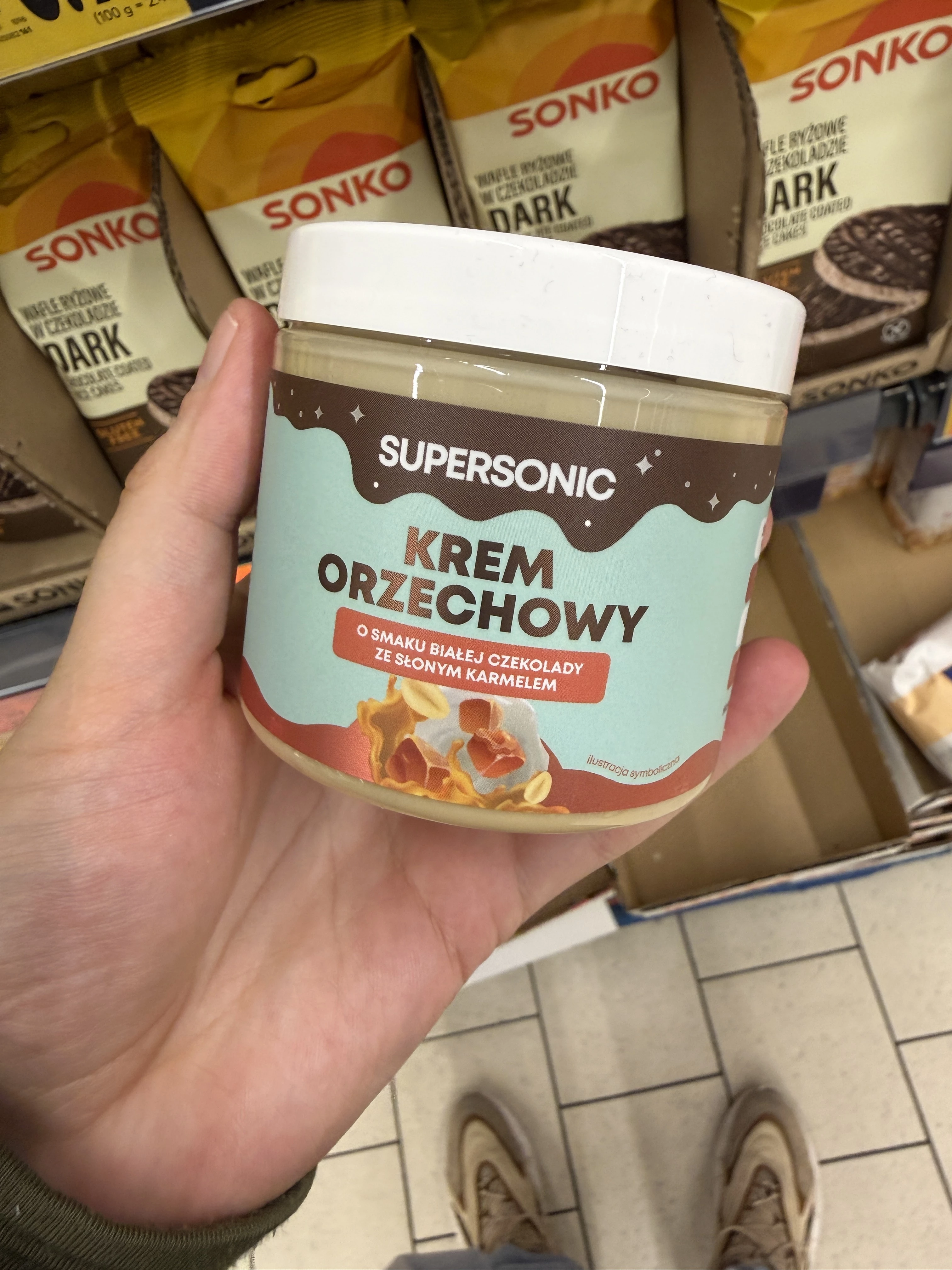 Supersonic Krem orzechowy o smaku białej czekolady ze słonym karmelem | 160g