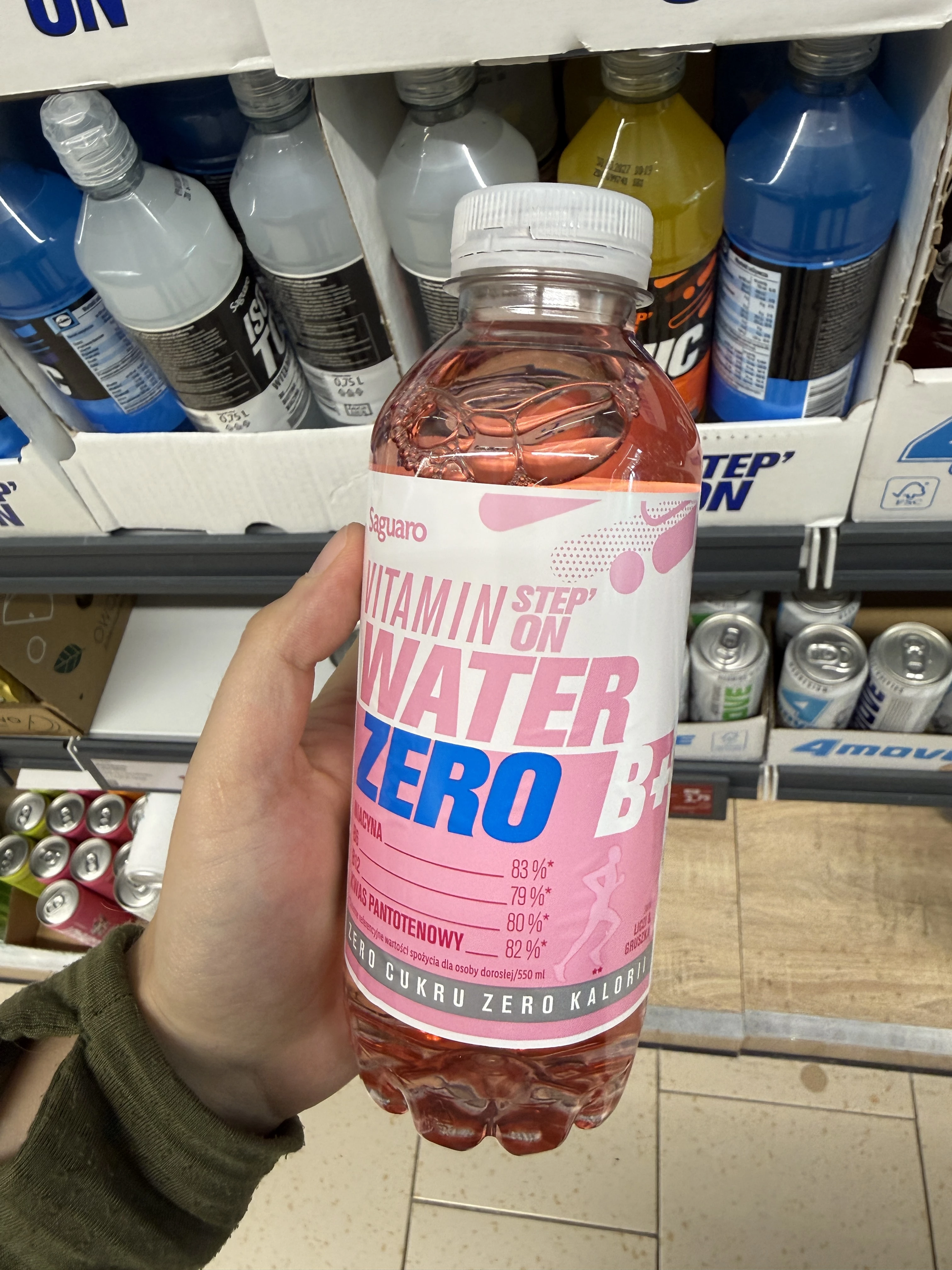 Saguaro Vitamin Step’ On Water Zero B+ smak liczi i gruszka | 550ml