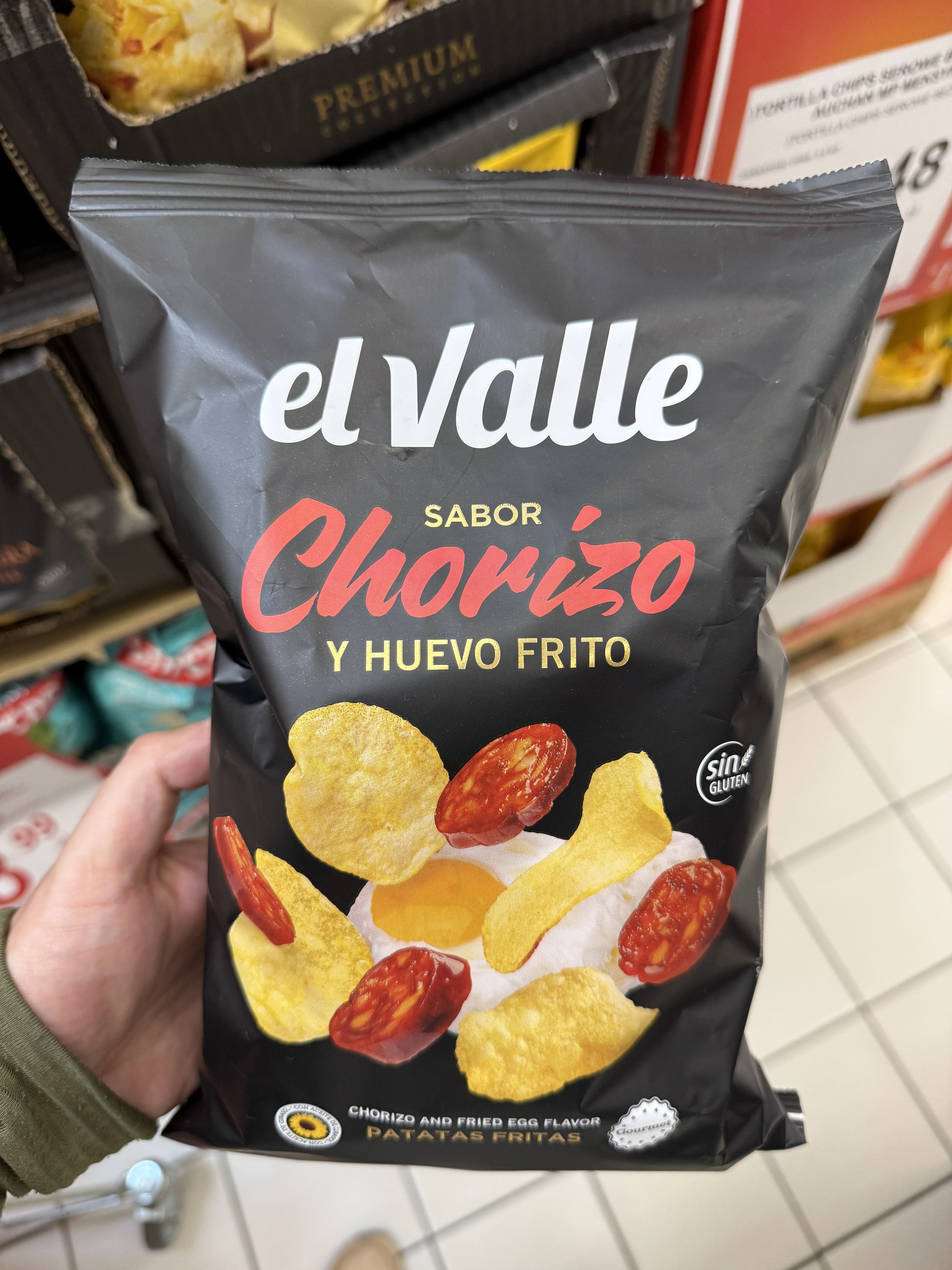 el Valle Sabor Chorizo y Huevo Frito / Chipsy o smaku chorizo i jajka sadzonego | 130g