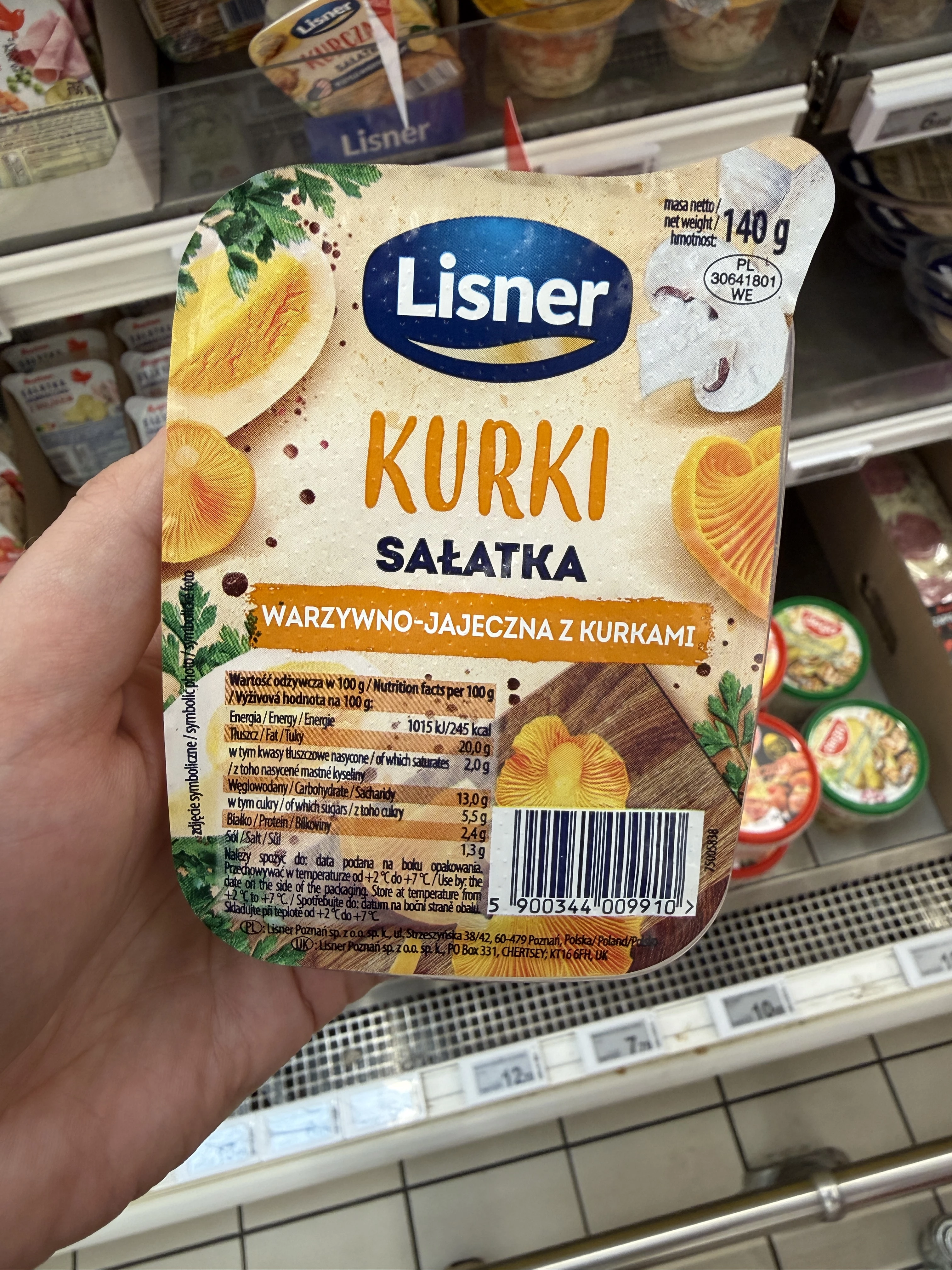 Lisner Kurki Sałatka warzywno-jajeczna z kurkami | 140g