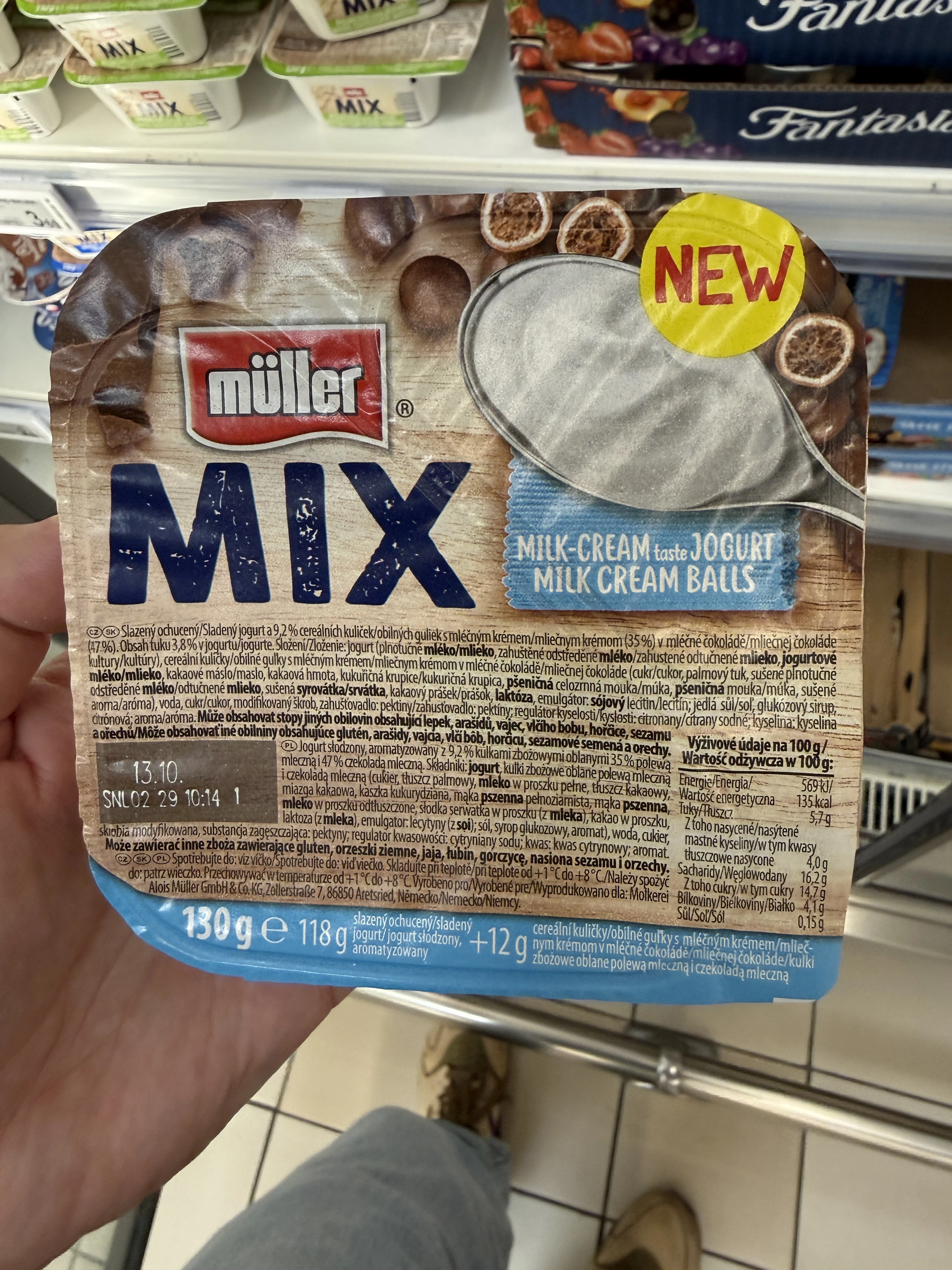 Müller Mix Milk-Cream taste Jogurt Milk Cream Balls | 130g
