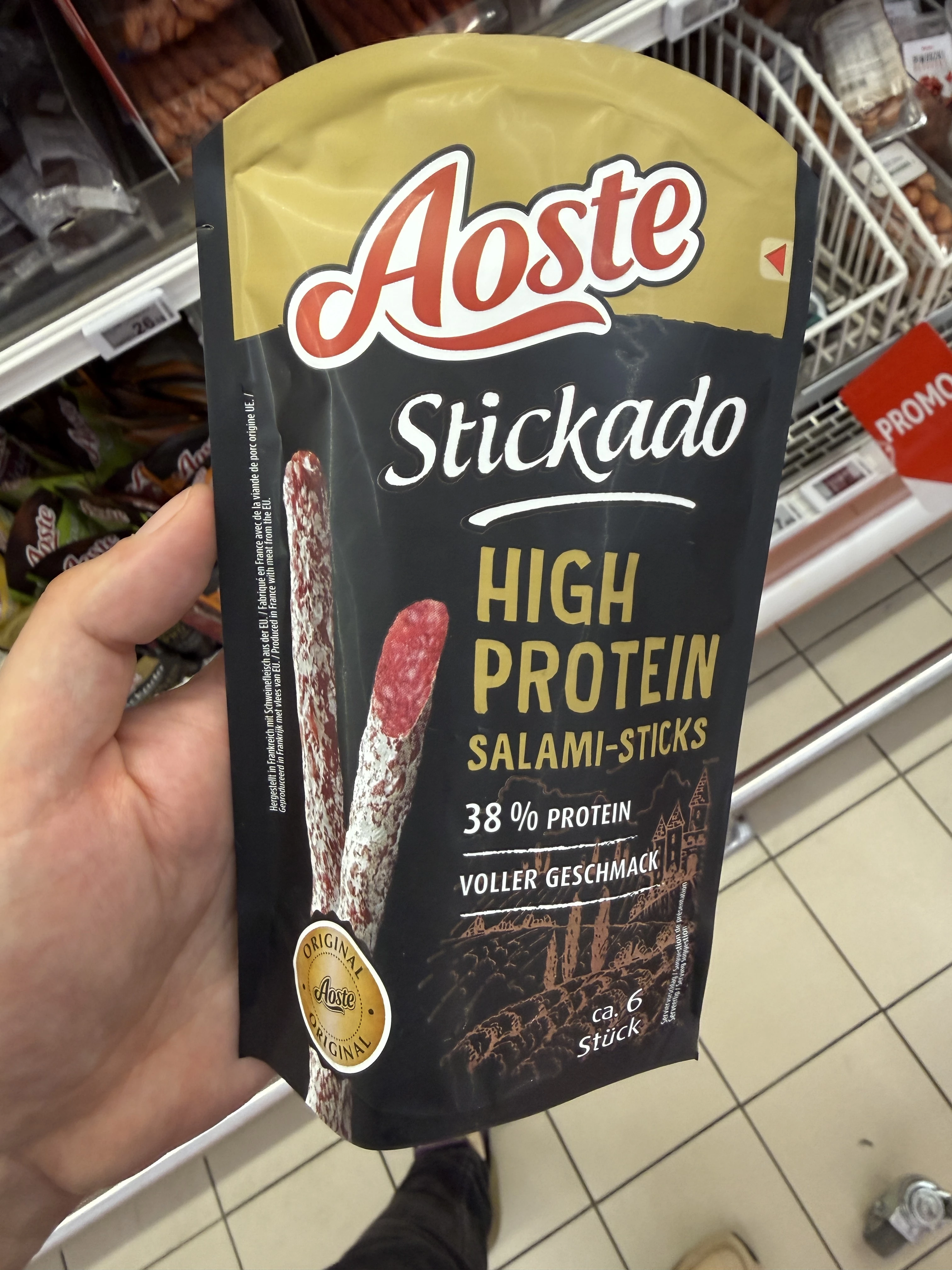 Aoste Stickado High Protein Salami-Sticks | 60g