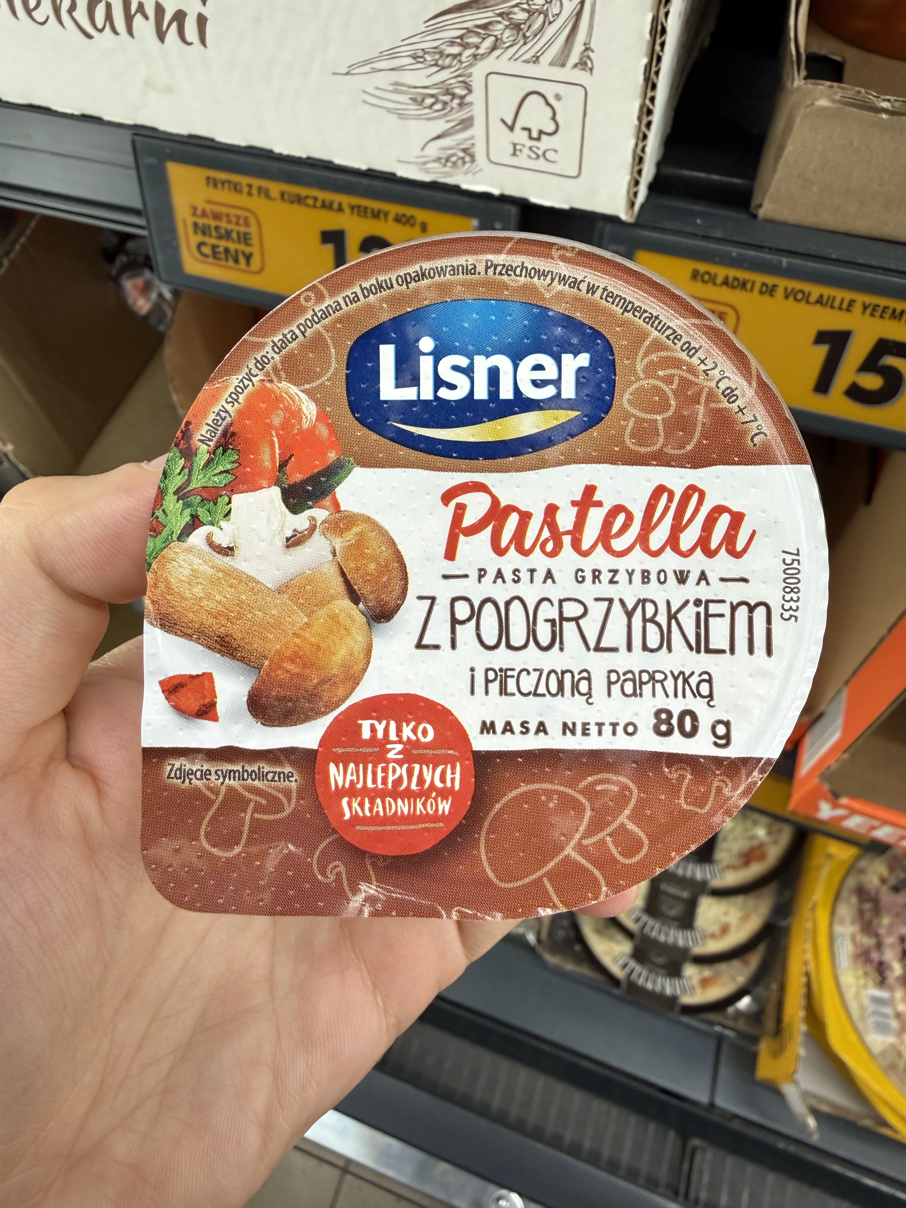 Lisner Pastella Pasta grzybowa z podgrzybkiem i pieczoną papryką | 80g