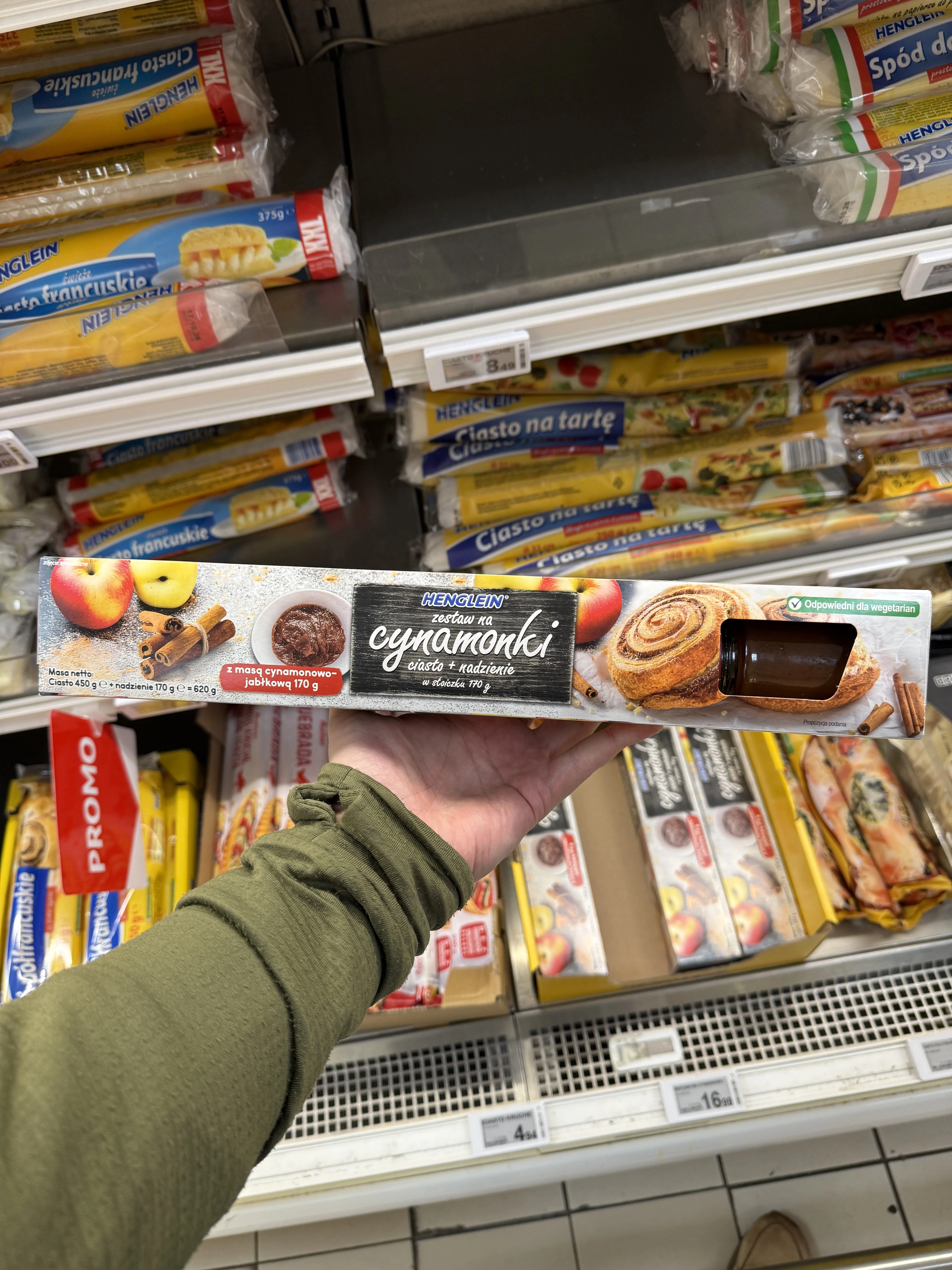 Henglein Zestaw na cynamonki ciasto + nadzienie z masą cynamonowo-jabłkową | 350g