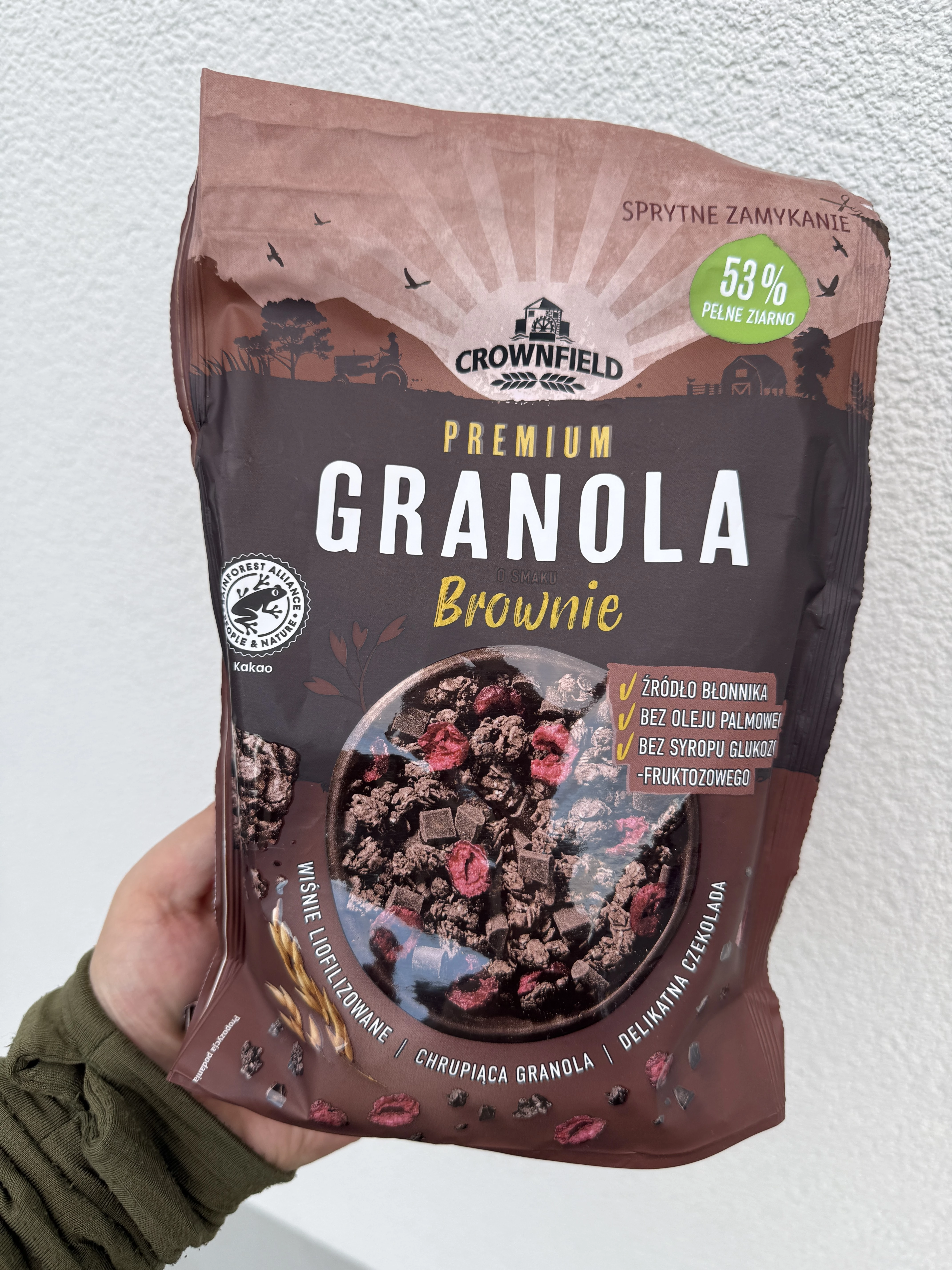 Crownfield Premium Granola o smaku brownie | 250g
