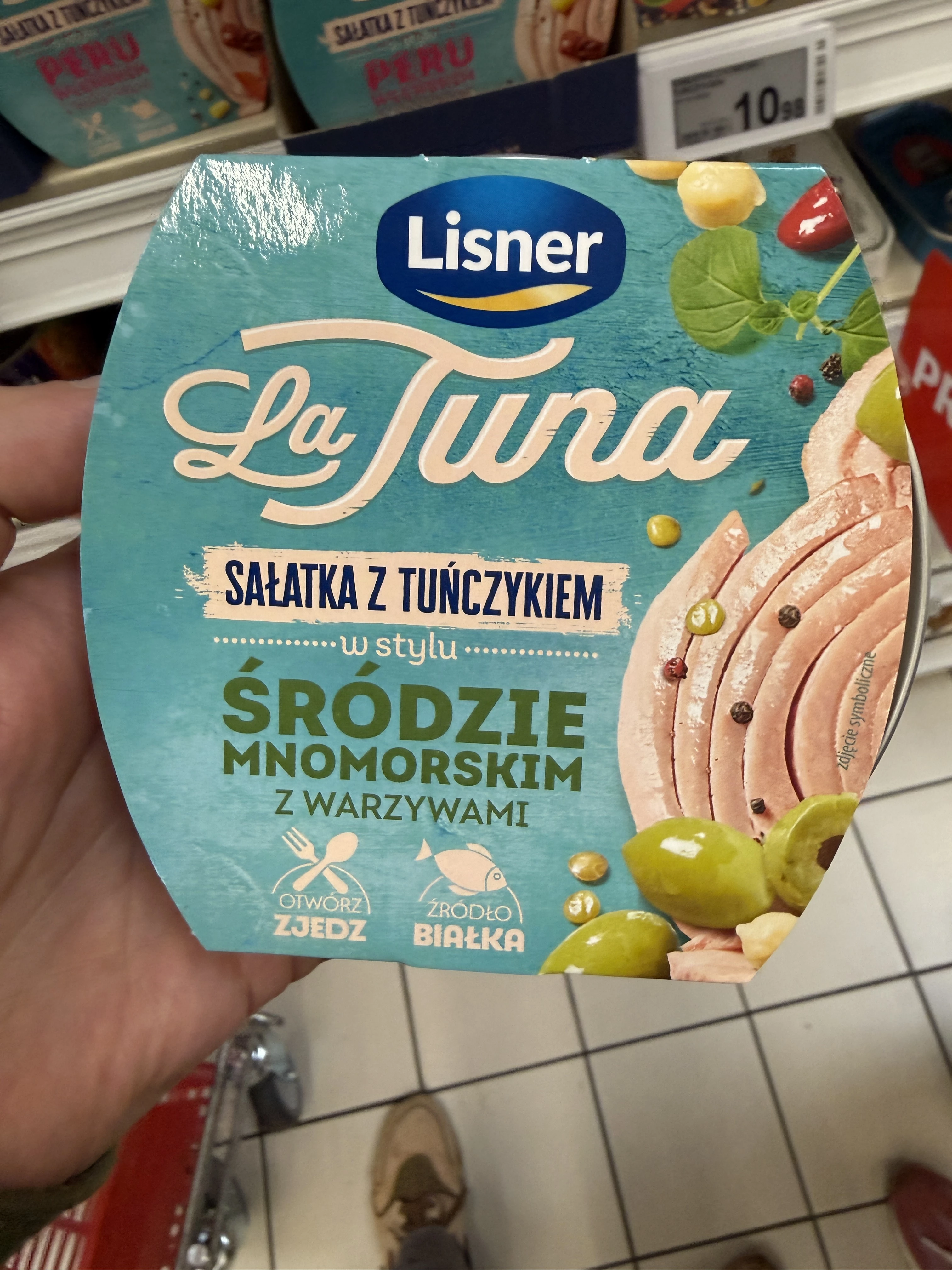 Lisner La Tuna Sałatka z tuńczykiem w stylu śródziemnomorskim z warzywami | 160g