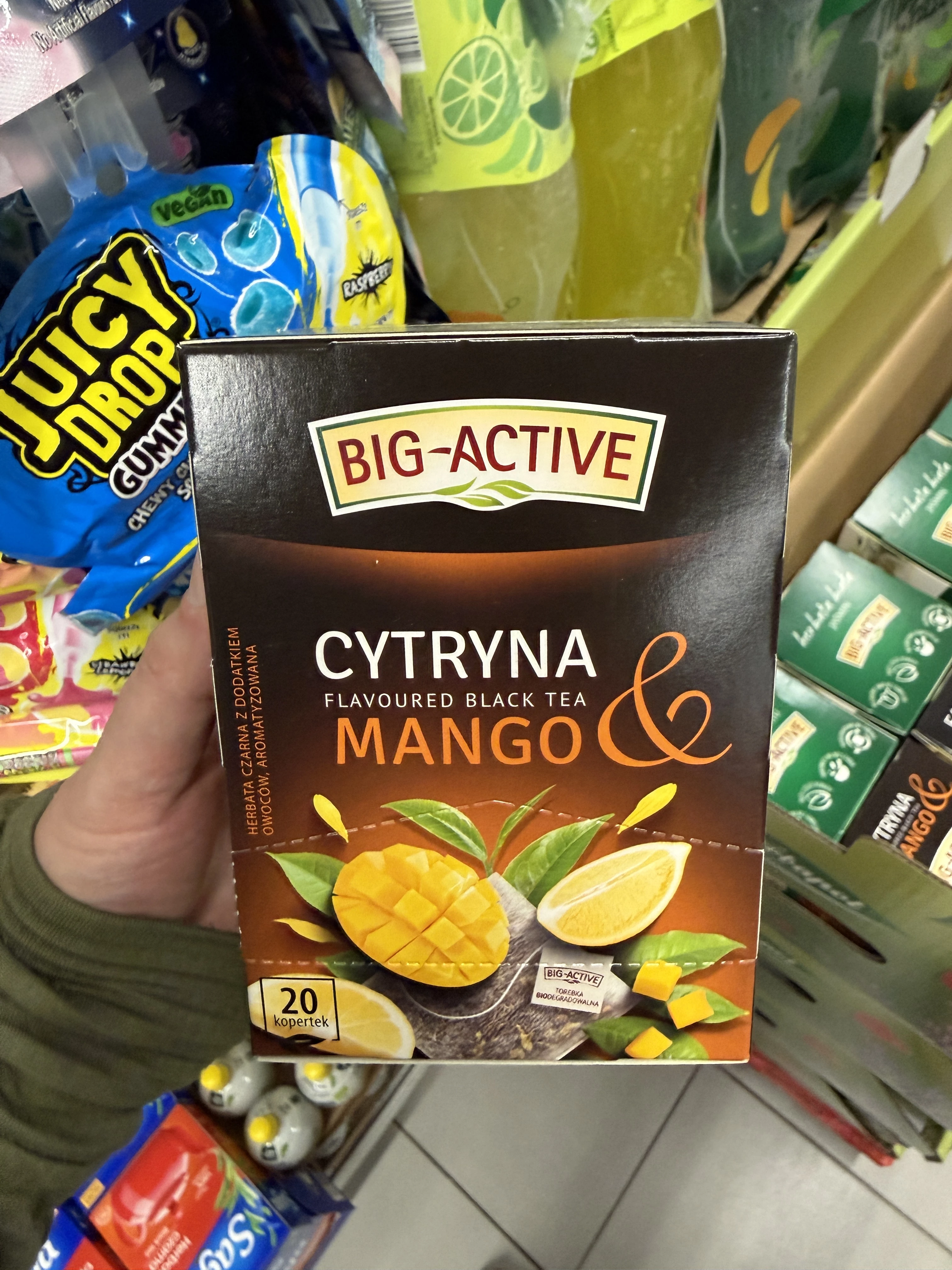 Big-Active Cytryna & Mango herbata czarna z dodatkiem owoców aromatyzowana | 40g