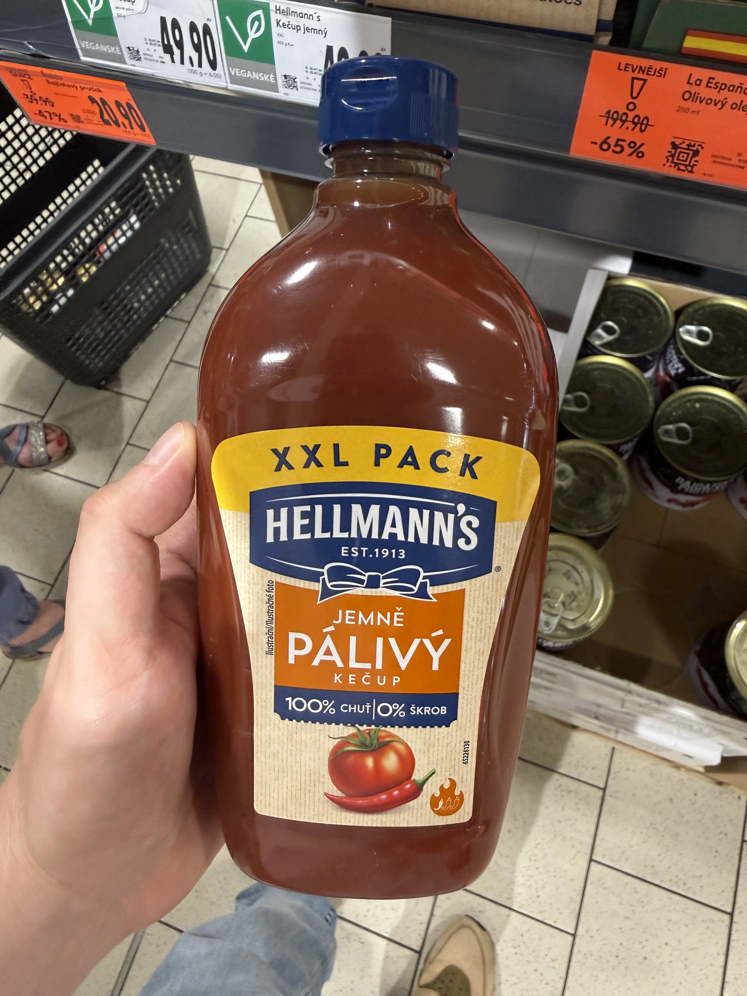 Hellmann’s Jemně pálivý kečup XXL Pack / Ketchup łagodnie pikantny | 825g