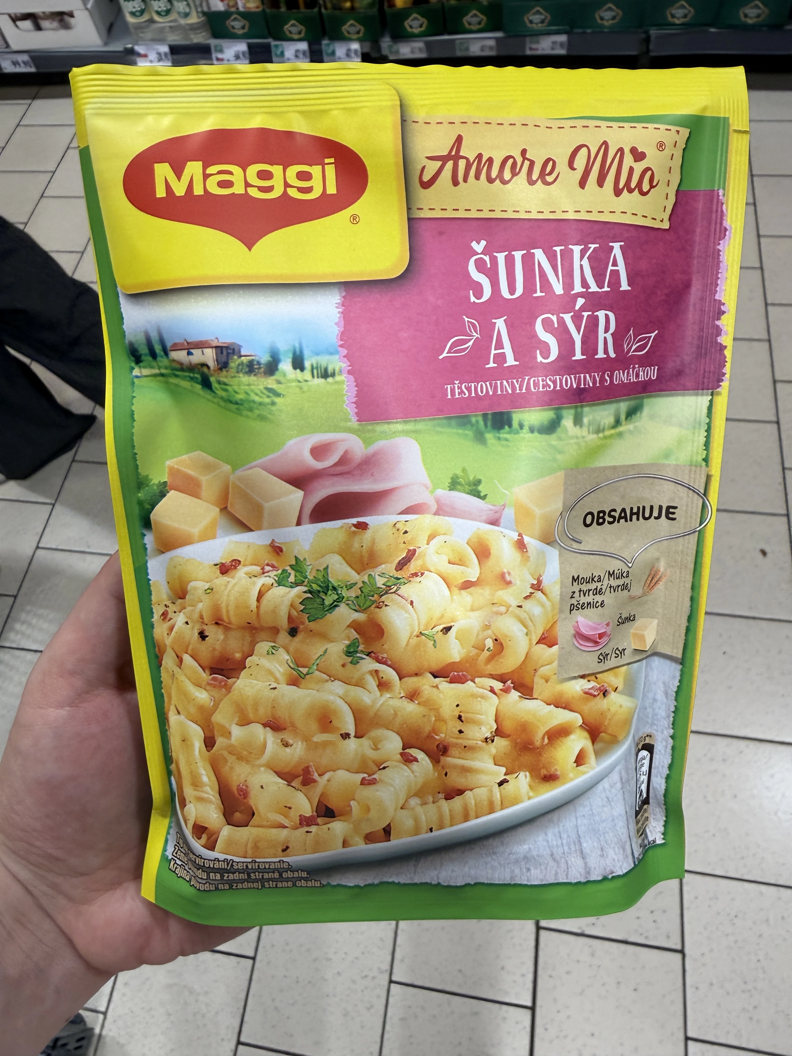 Maggi Amore Mio Šunka a sýr / Makaron z sosem szynkowo-serowym | 140g