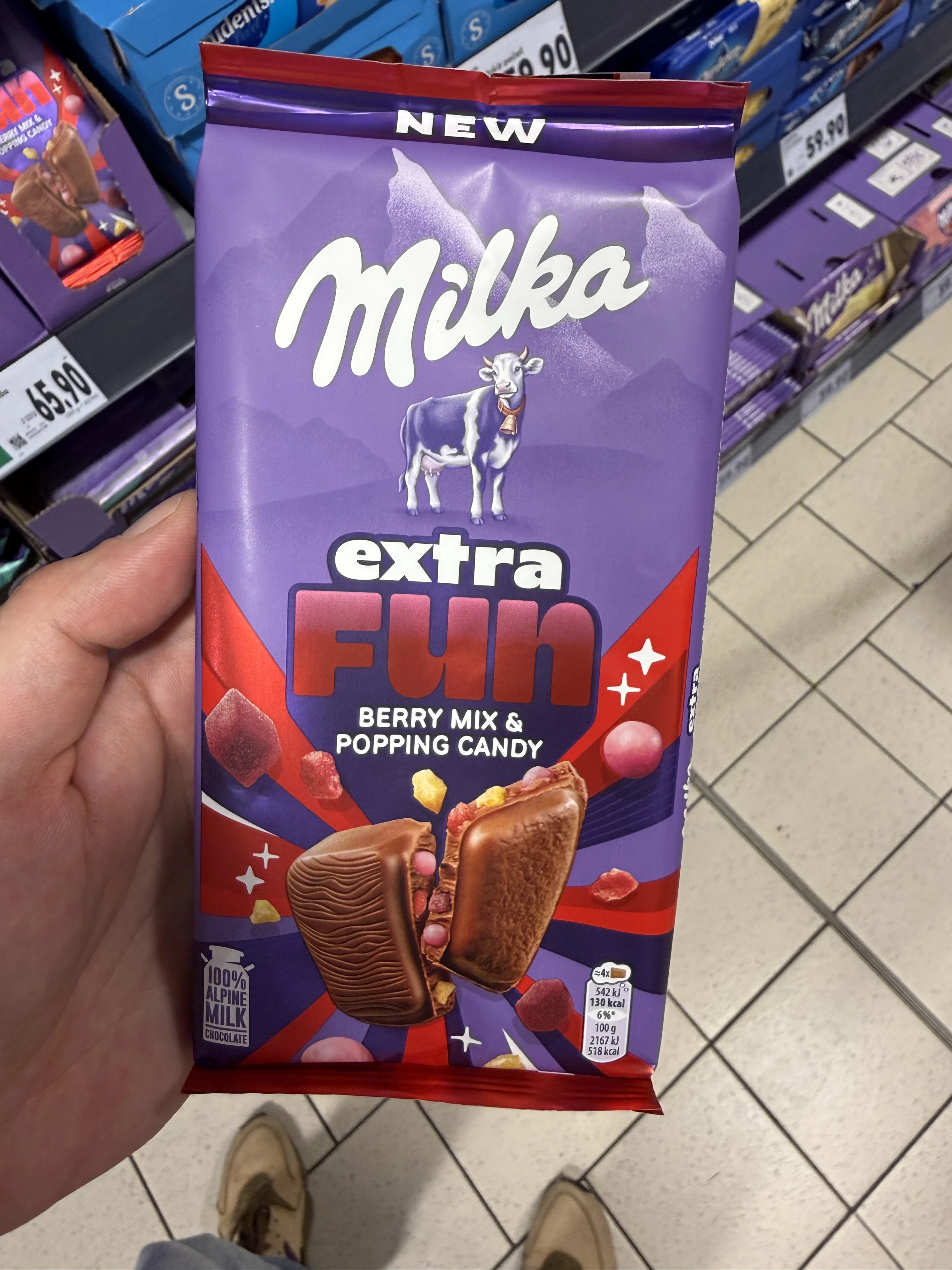Milka Extra Fun Berry Mix & Popping Candy | 150g
