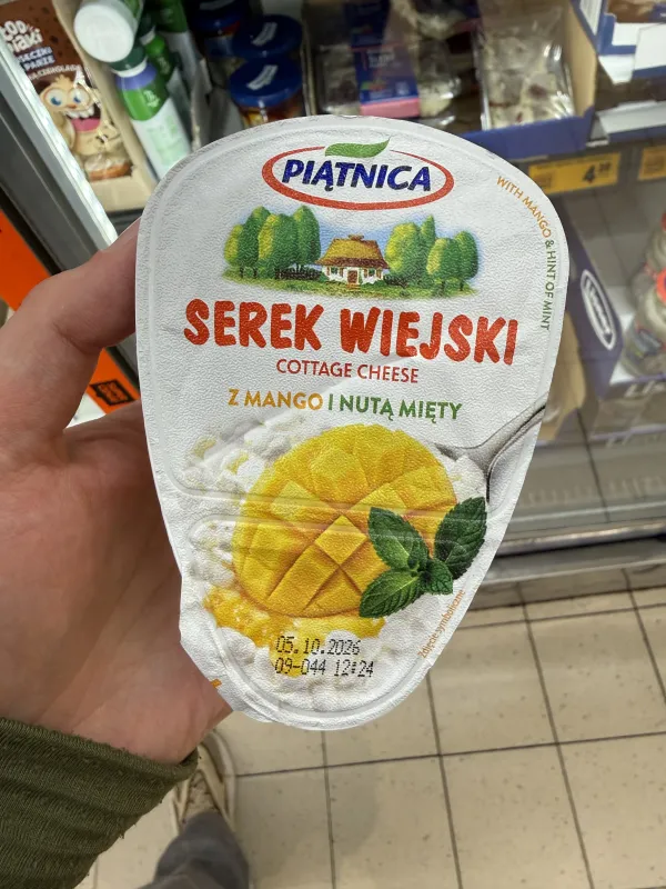 Piątnica Serek Wiejski z mango i nutą mięty | 150g