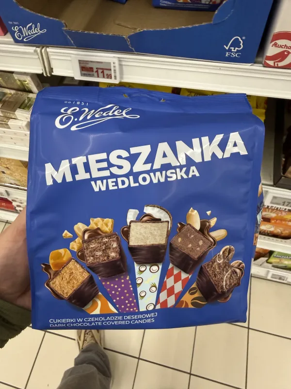 E. Wedel Mieszanka Wedlowska cukierki w czekoladzie deserowej | 240g