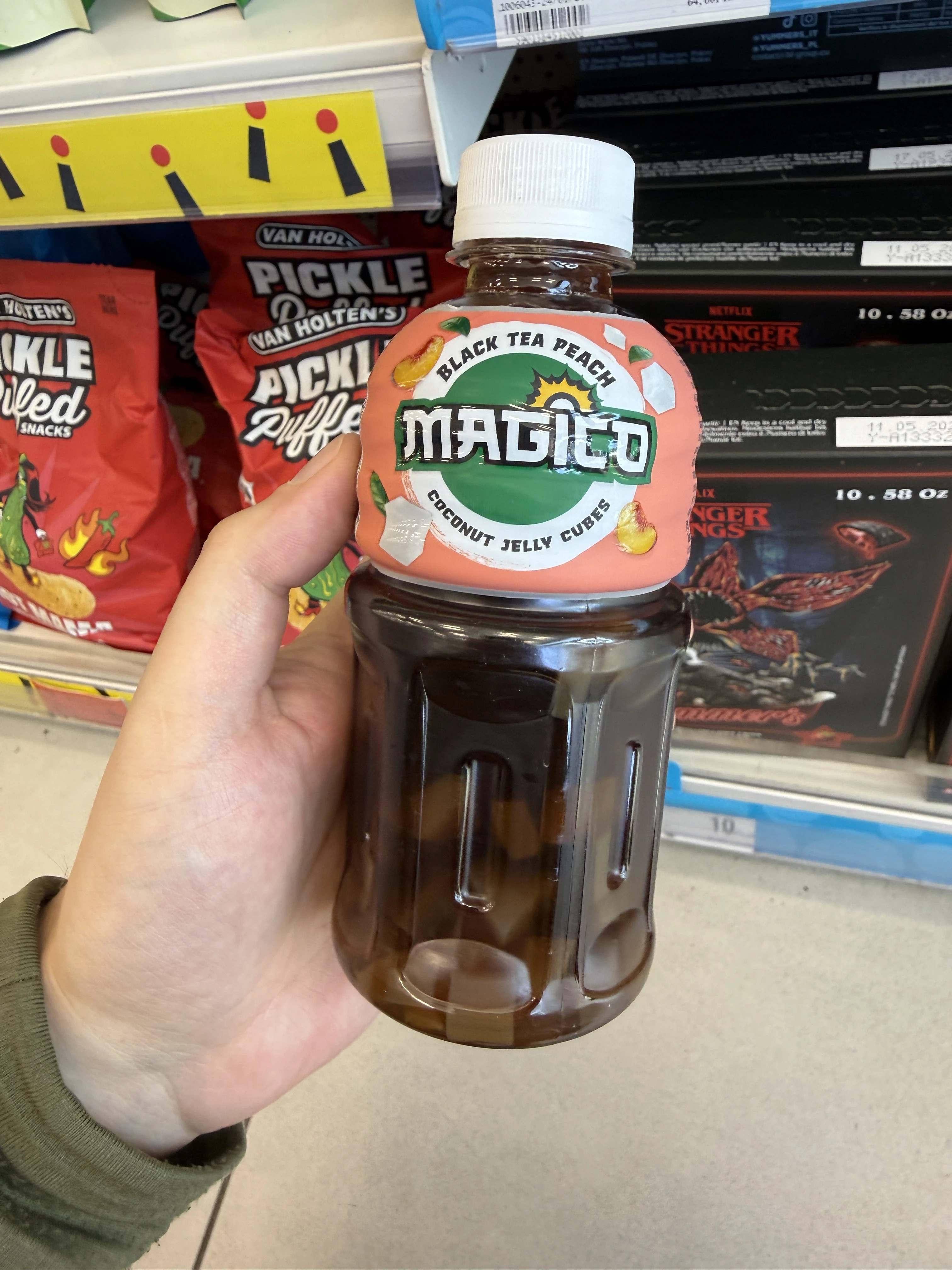 Magico Black Tea Peach Coconut Jelly Cubes / Napój owocowy z ekstraktem czarnej herbaty i kawałkami galaretki kokosowej | 320ml