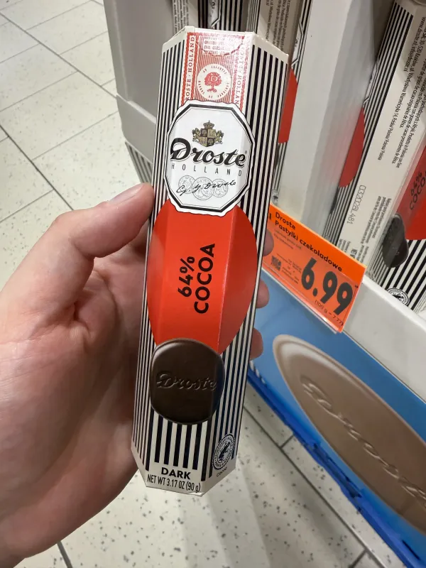 Droste Dark 64% Cocoa Pastilles / Pastylki z czekolady gorzkiej 64% | 90g