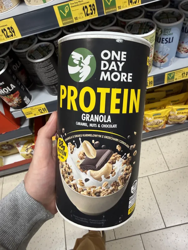One Day More Protein Granola Caramel, Nuts & Chocolate | 400g