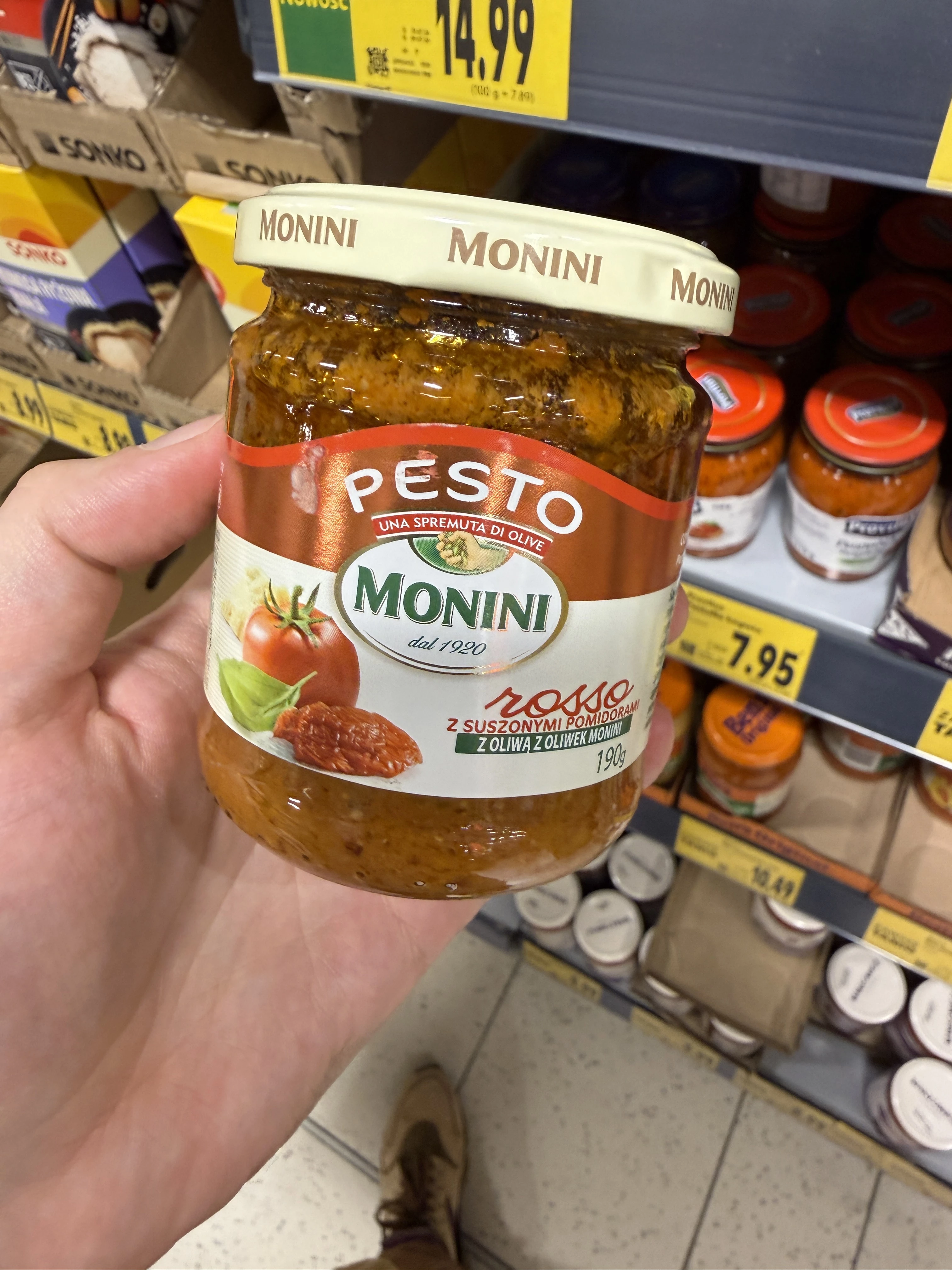 Monini Pesto Rosso z suszonymi pomidorami | 190g