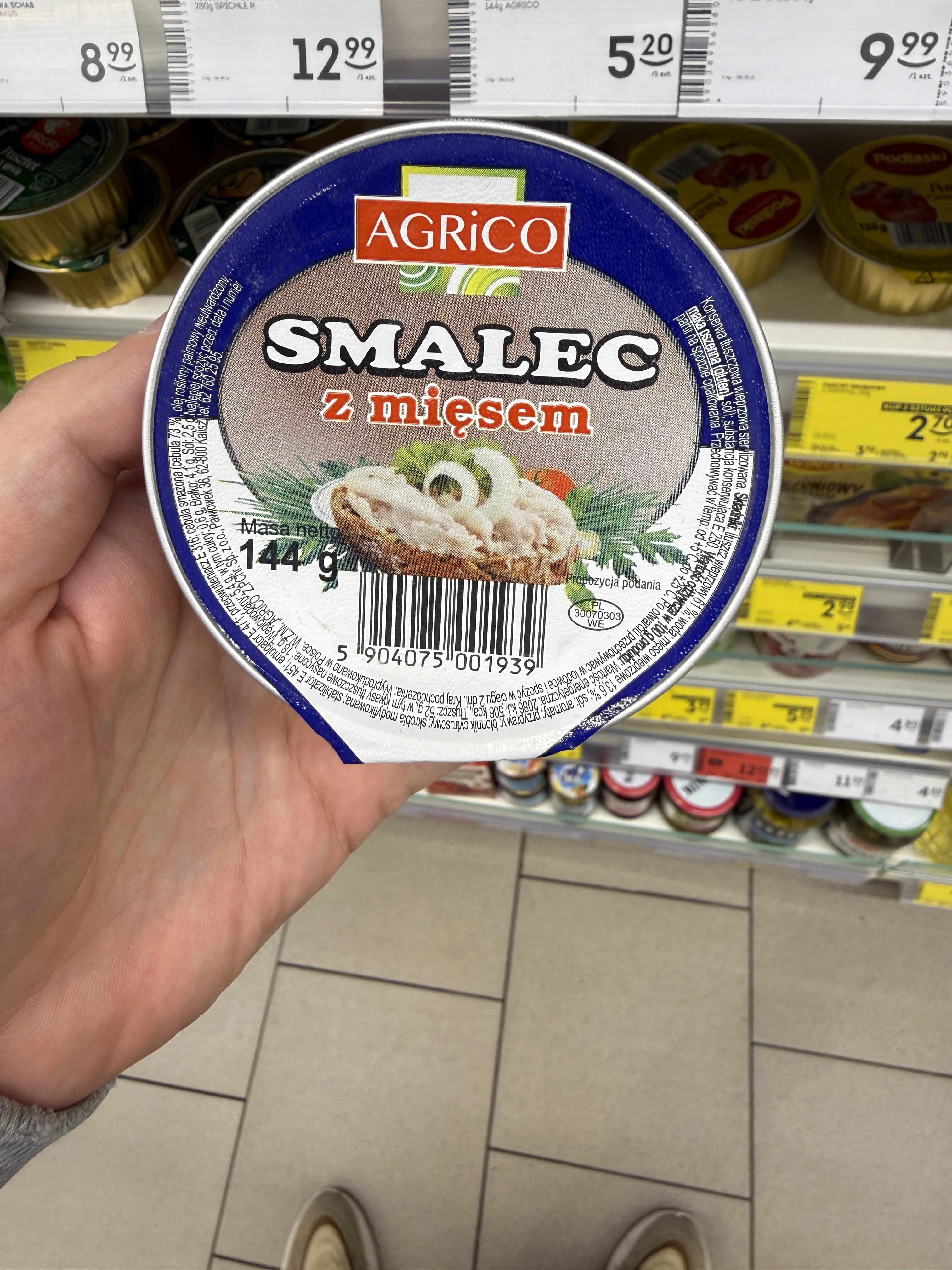 Agrico Smalec z mięsem | 144g