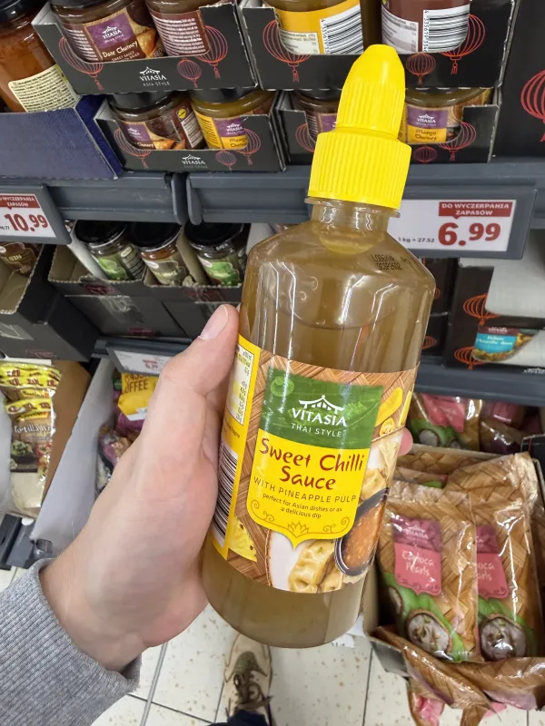 Vitasia Sweet Chilli Sauce with Pineapple Pulp / Słodko-pikantny sos z musem z ananasa | 450ml / 520g