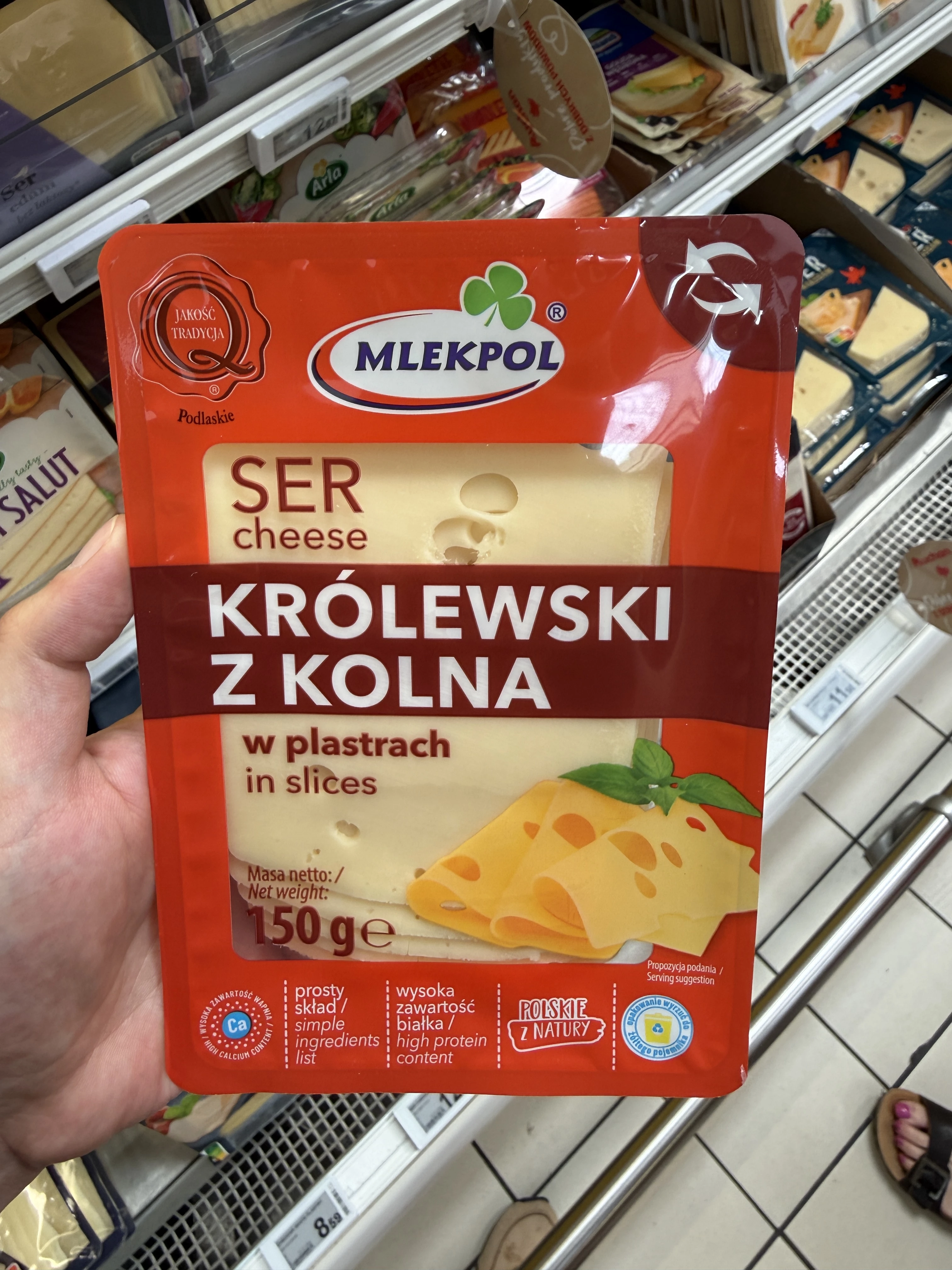 Mlekpol Ser Królewski z Kolna w plastrach | 150g