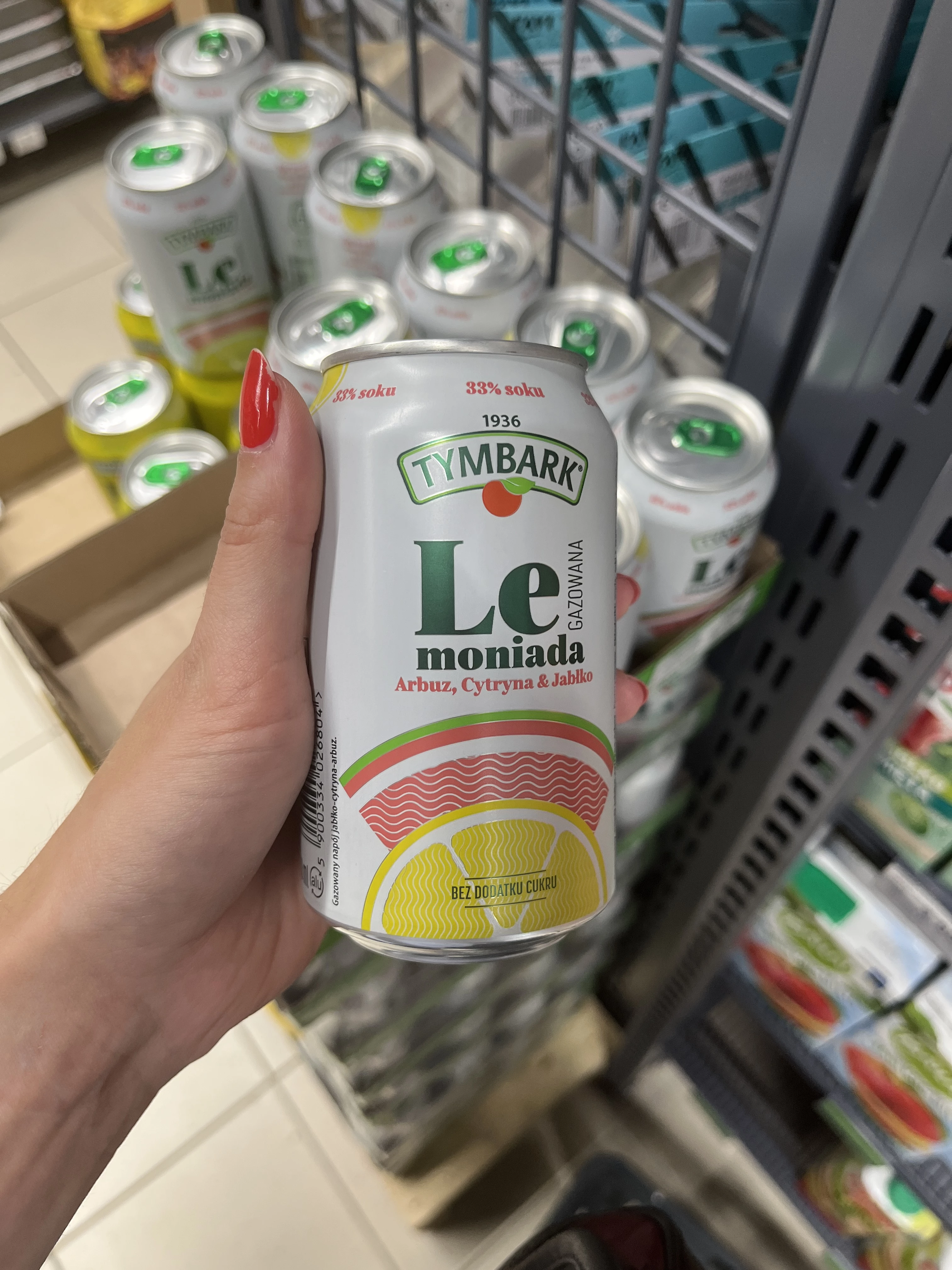 Tymbark Lemoniada Gazowana Arbuz Cytryna Jabłko | 330ml