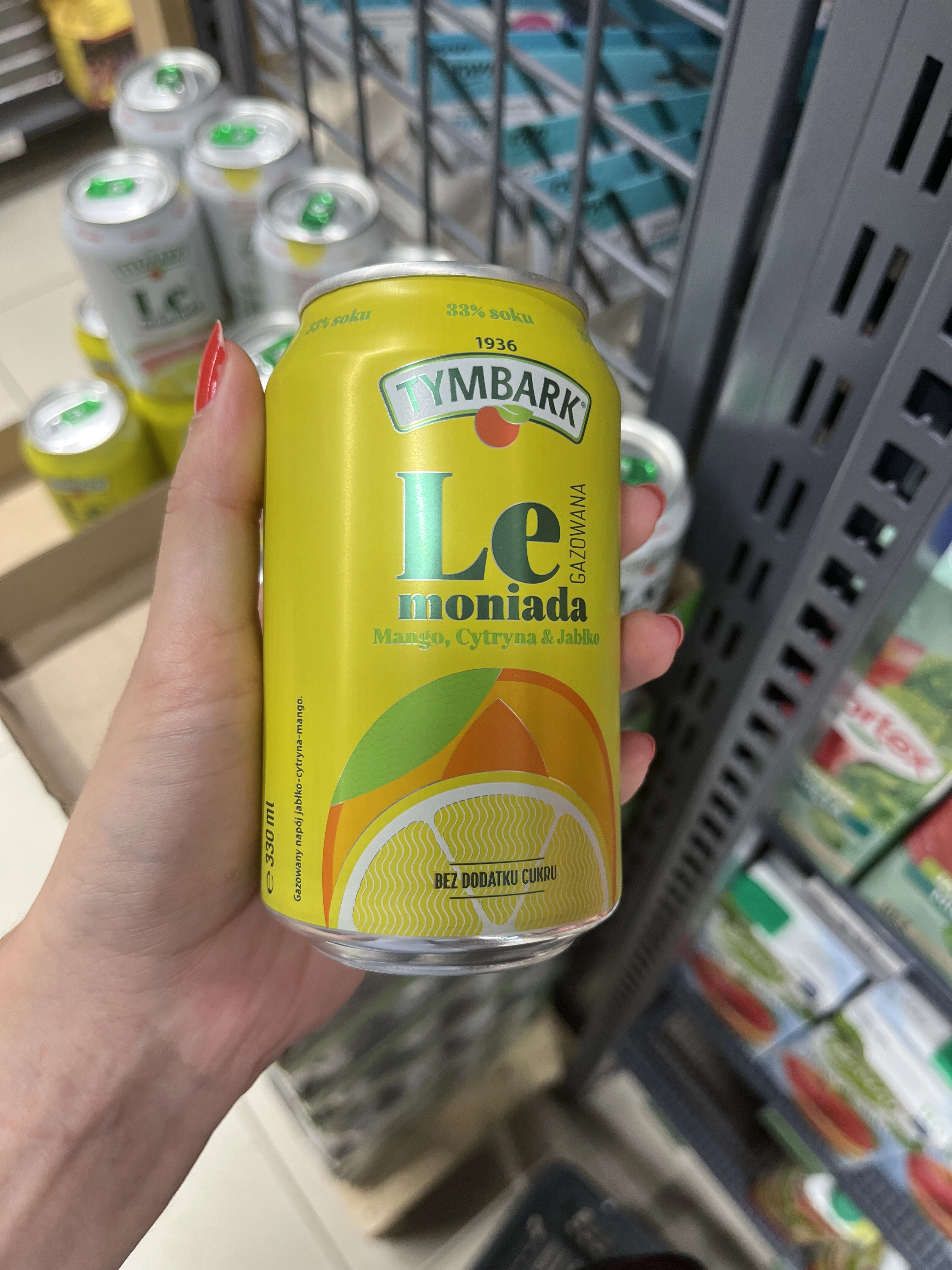 Tymbark Lemoniada Gazowana Mango, Cytryna & Jabłko | 330ml