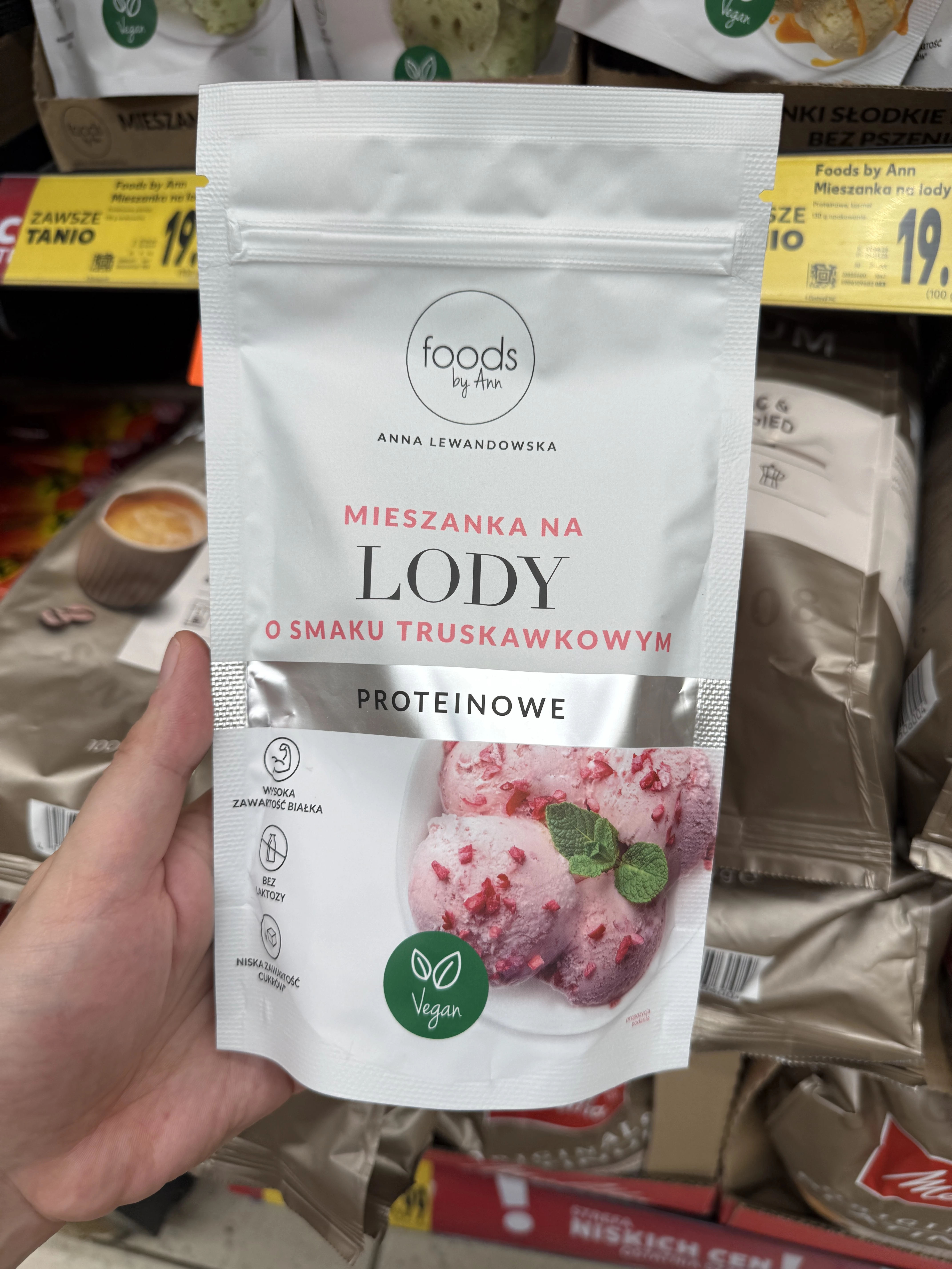 Foods by Ann Mieszanka na lody proteinowe o smaku truskawkowym | 130g