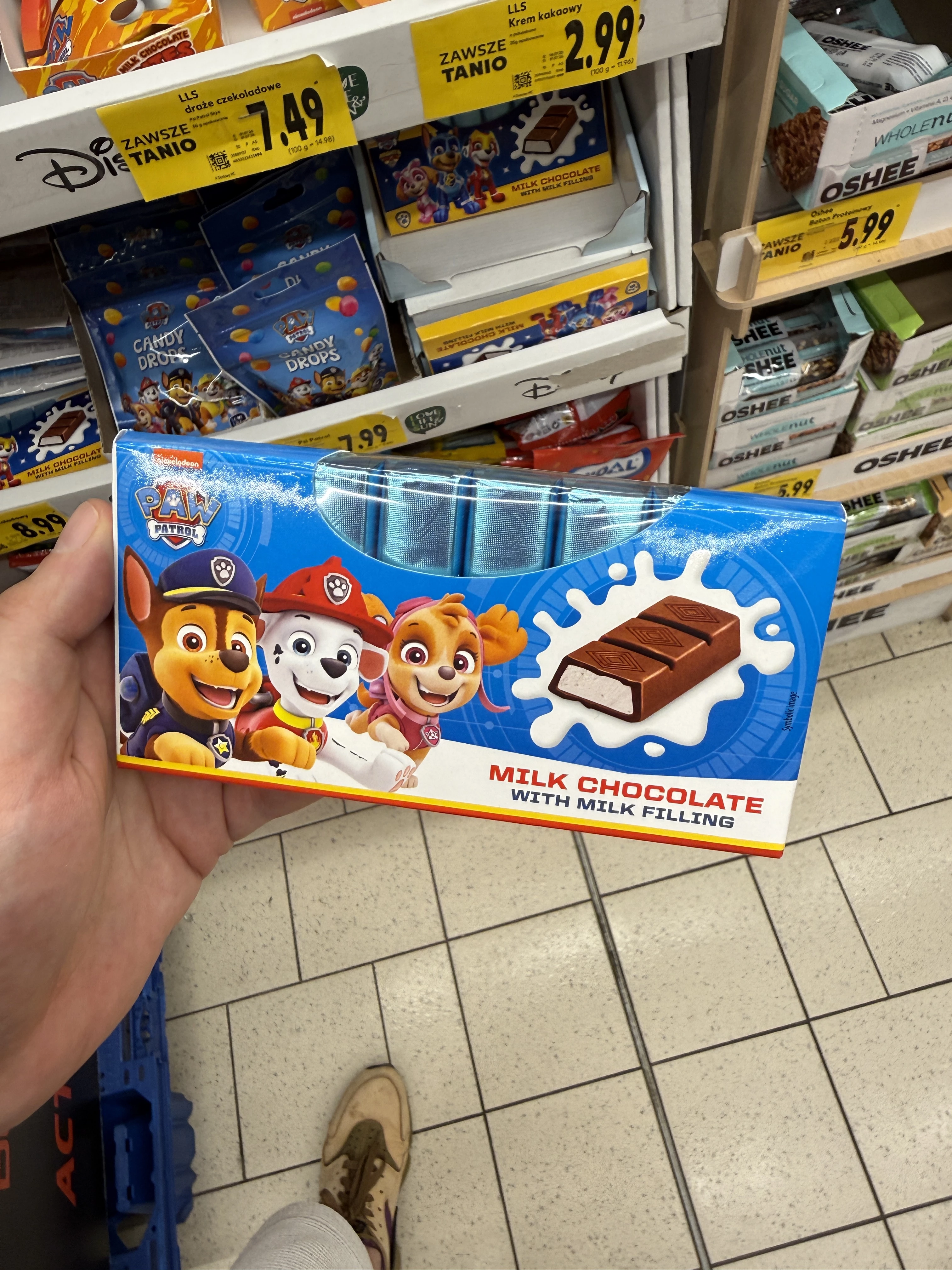 Psi Patrol Czekoladki z Mlecznym Nadzieniem | 100g