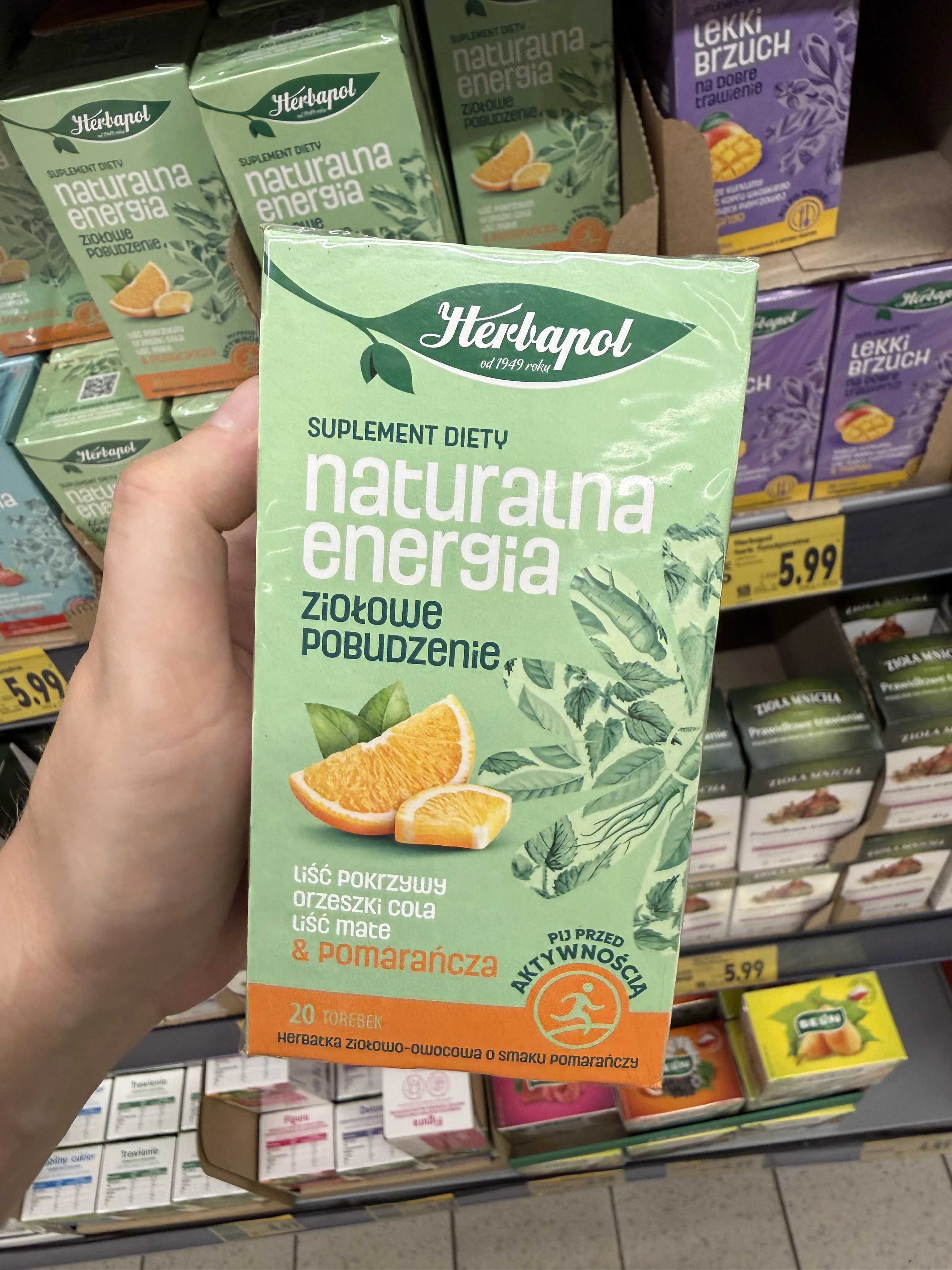Herbapol Naturalna Energia Herbatka ziołowo-owocowa o smaku pomarańczy | 30g
