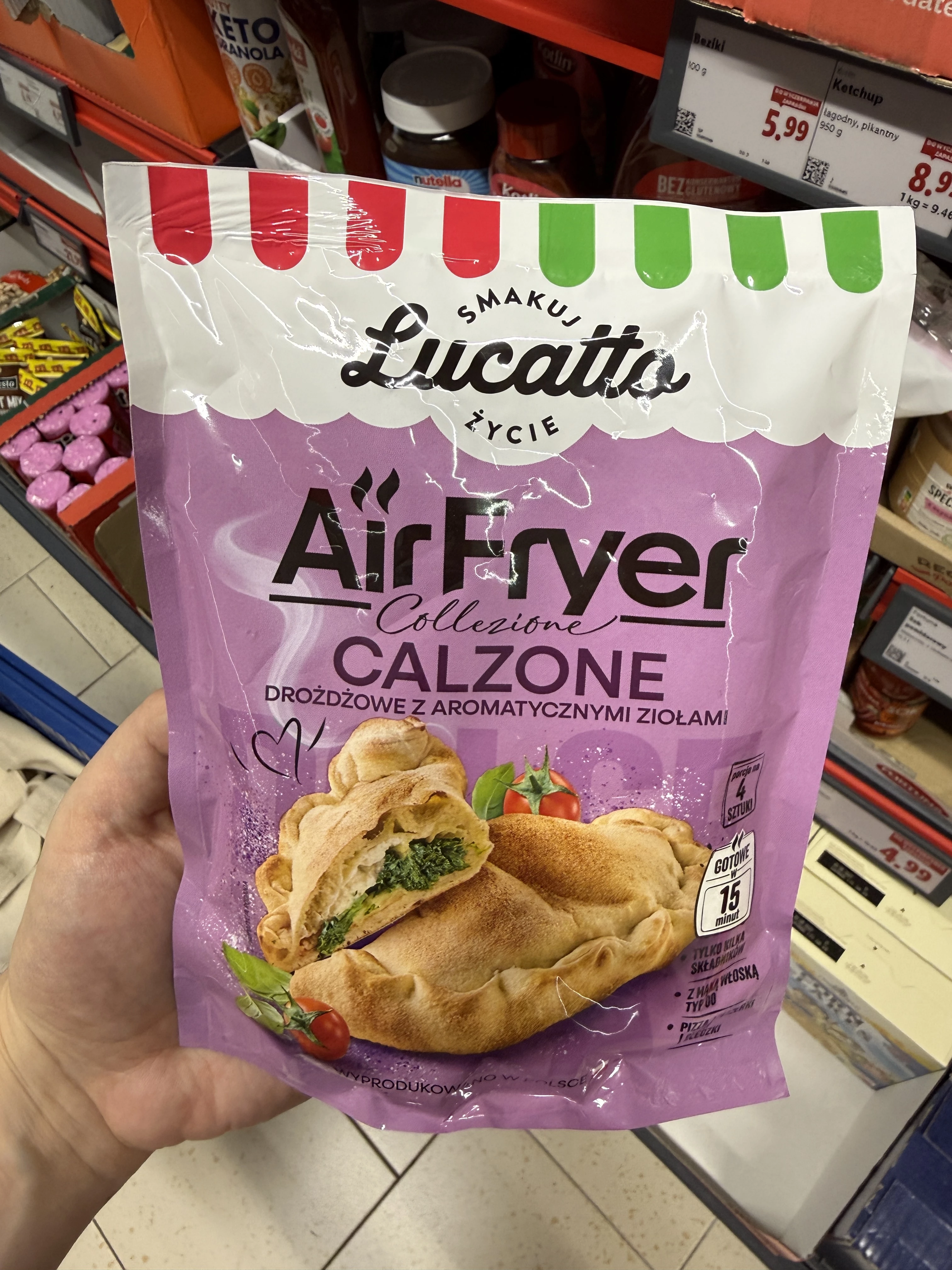 Lucatto Air Fryer Collezione Calzone drożdżowe z aromatycznymi ziołami | 250g