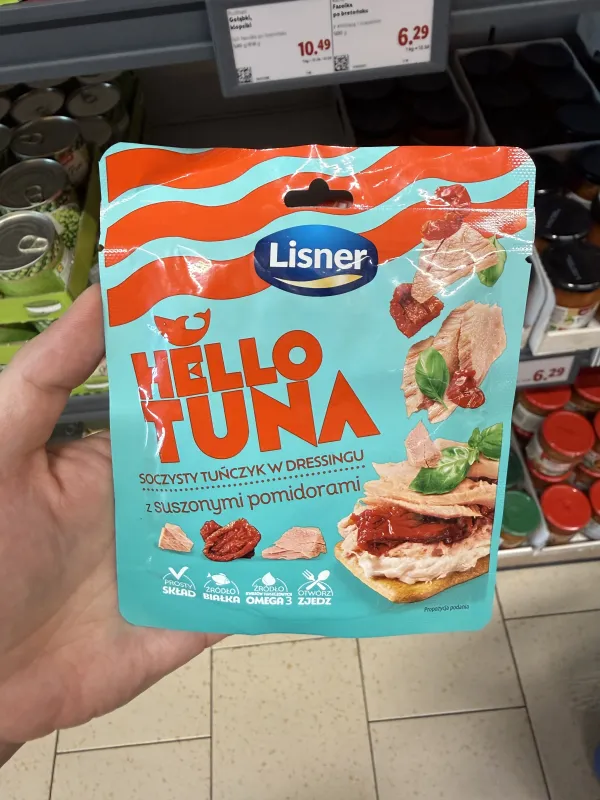 Lisner Hello Tuna Tuńczyk w dressingu z suszonymi pomidorami | 85g