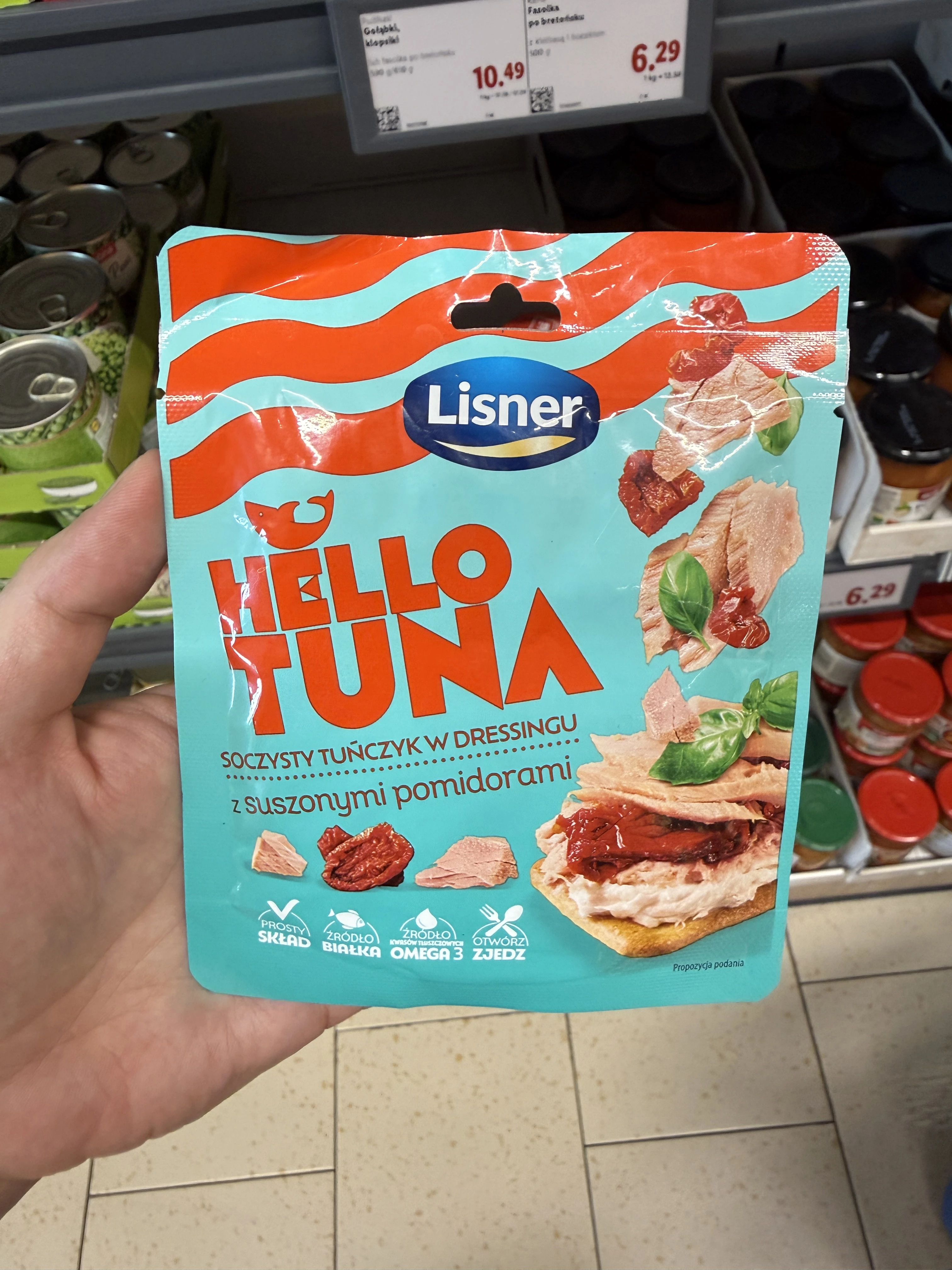 Lisner Hello Tuna Tuńczyk w dressingu z suszonymi pomidorami | 85g