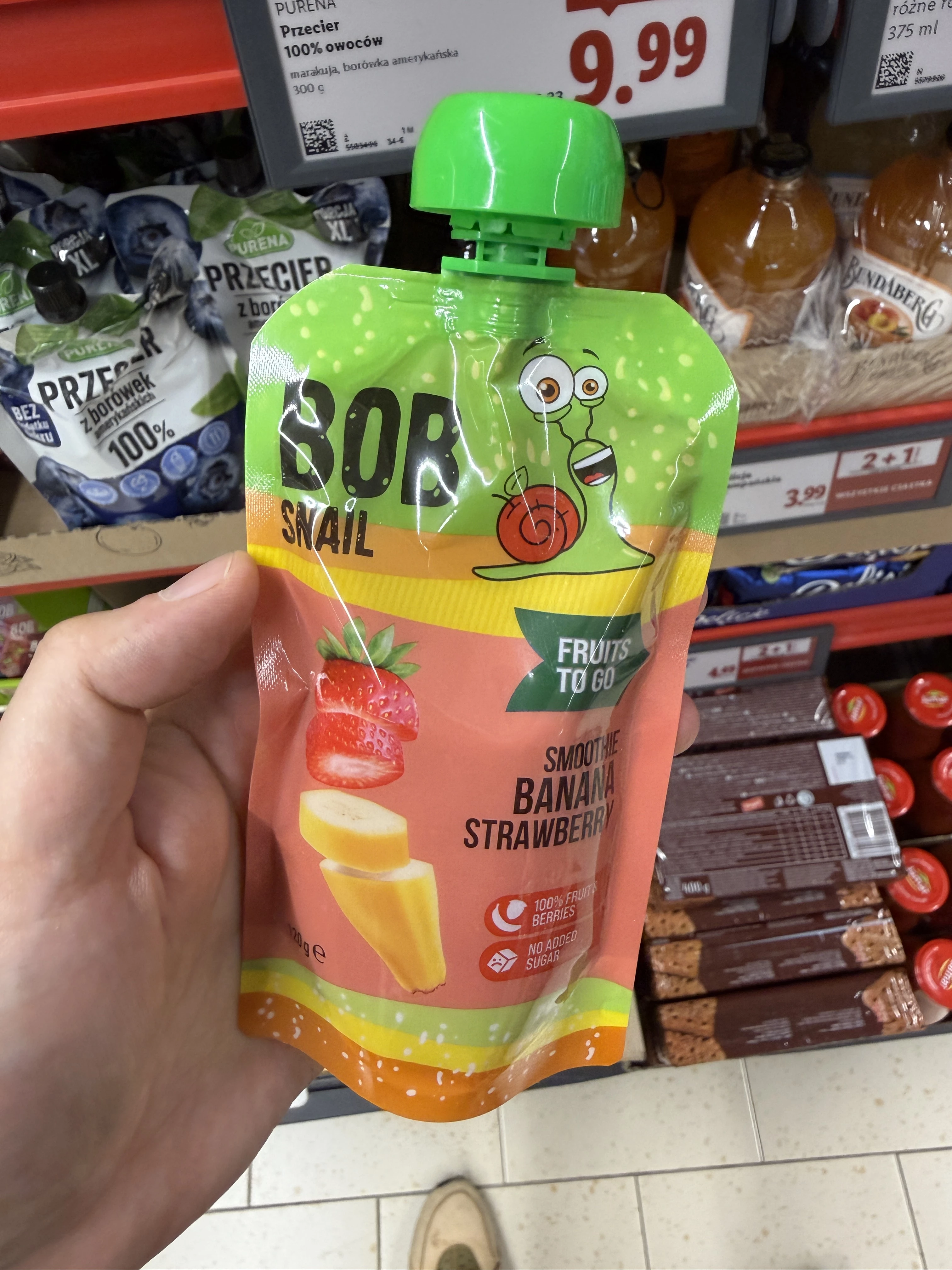 Bob Snail Smoothie Banan Truskawka | 120g