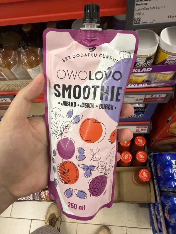 Owolovo Smoothie Pouch Jabłko-Jagoda-Burak | 250ml