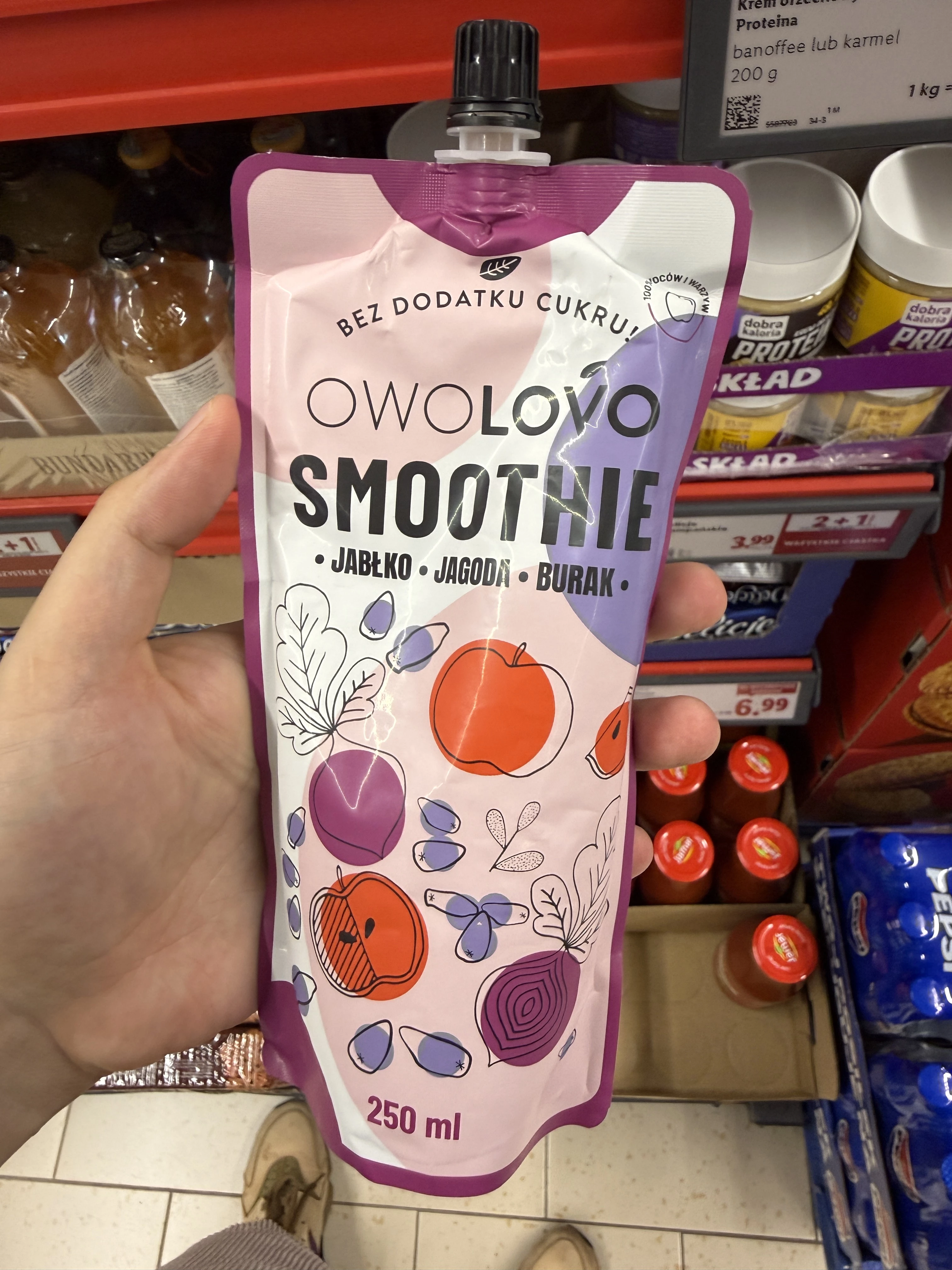 Owolovo Smoothie Pouch Jabłko-Jagoda-Burak | 250ml
